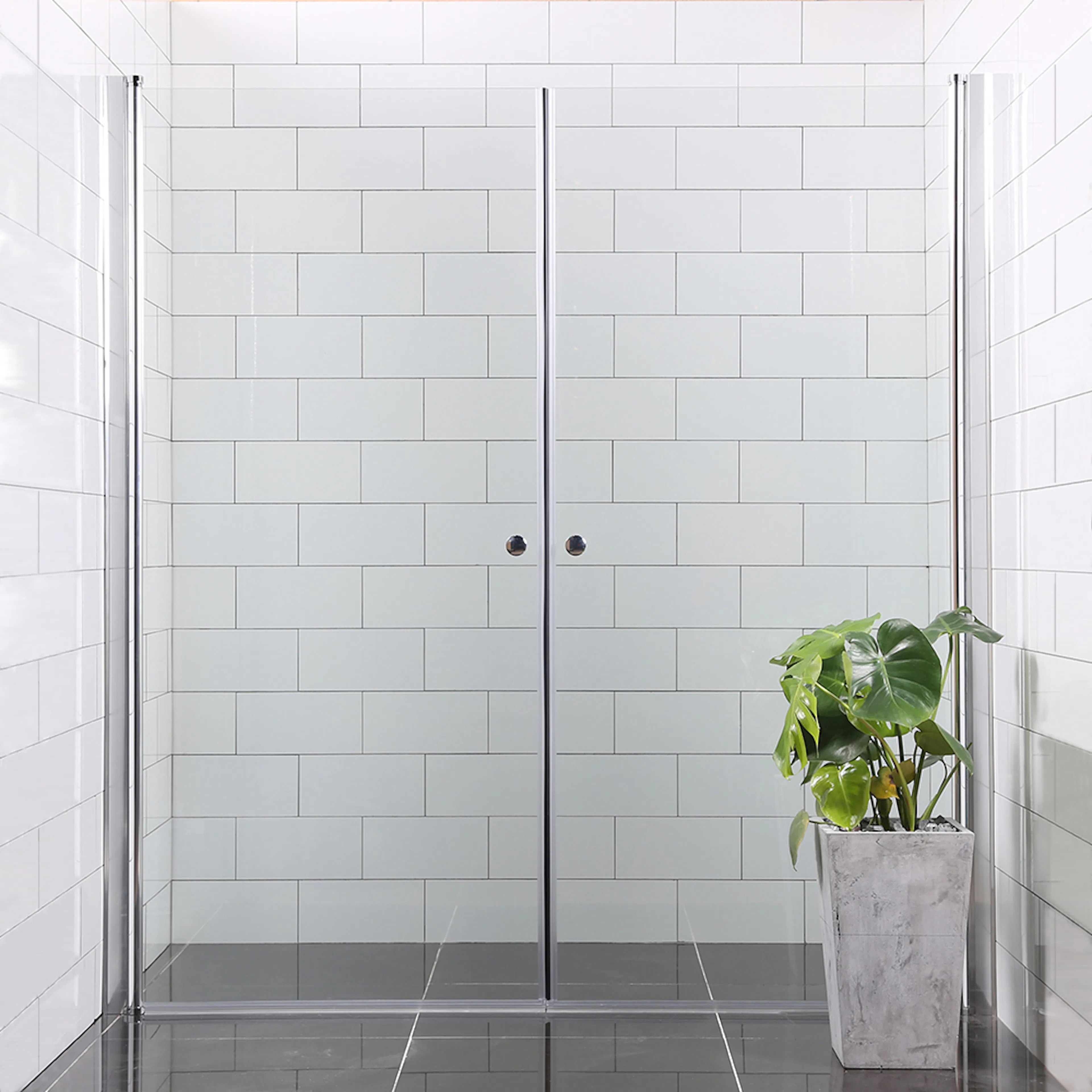 Dusjdør Bathlife Allsidig Rett Dør + Rett Dør Nisje
