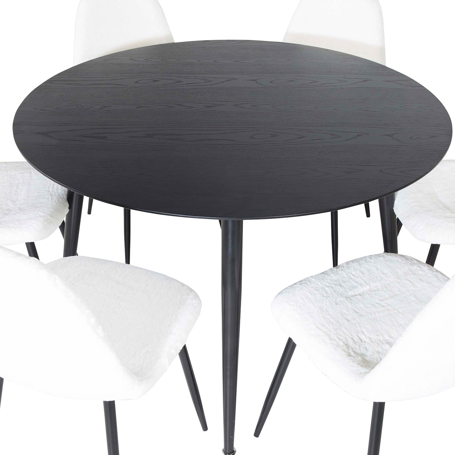 Spisegruppe Venture Home Dipp Ø115 cm med 6 Polar Stoler