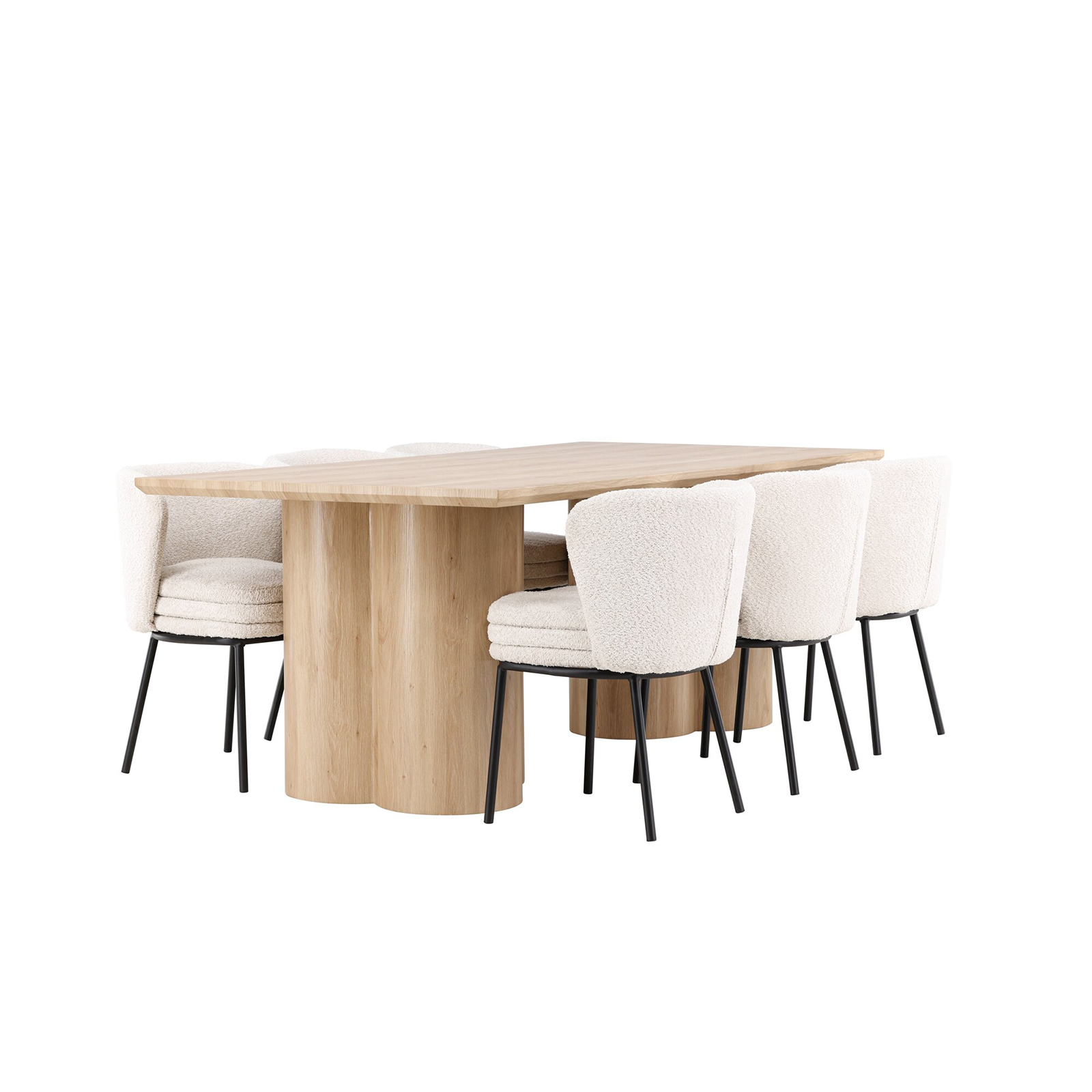 Spisegruppe Venture Home Olivia 210 med 6 stk Agnes Stoler