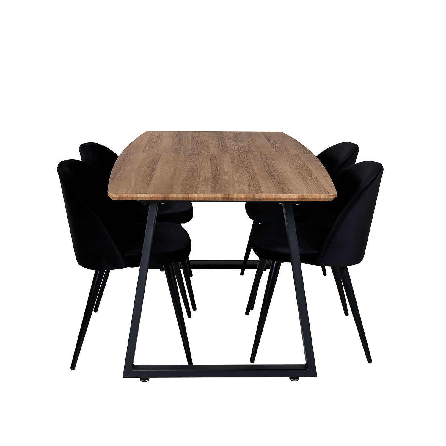 Spisegruppe Venture Home Inca med 4 Velvet Stoler