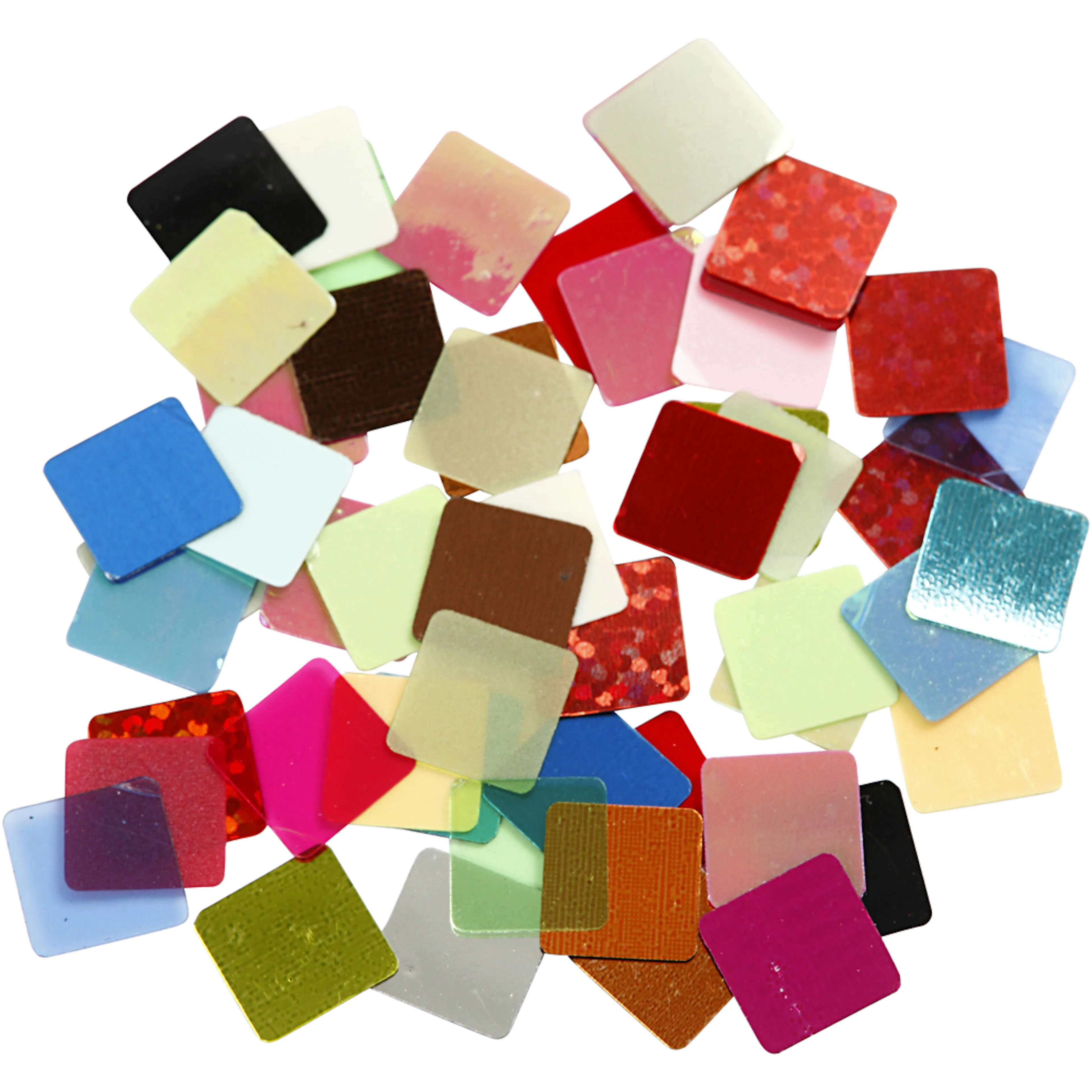 Paljettmosaikk Creativ Company Ass Farger Str 10x10 mm 250 g/1 Pk