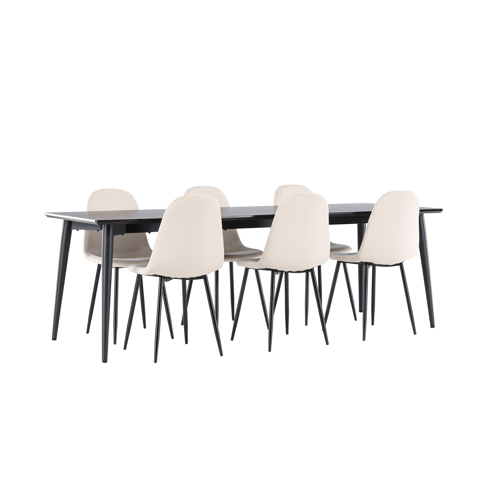 Spisegruppe Venture Home Ellis 230 med 6 stk Polar Stoler Fløyel