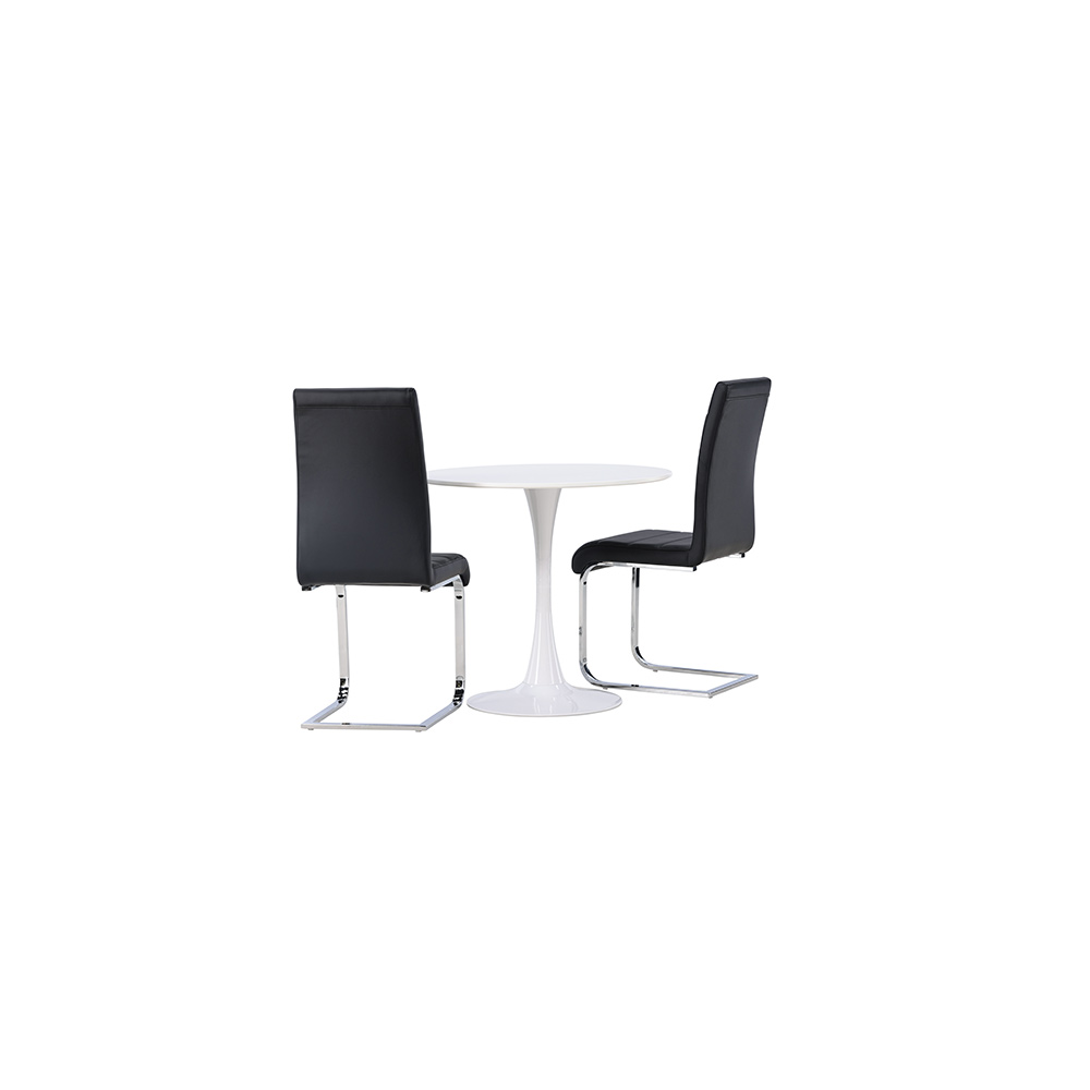Spisegruppe Venture Home Hamden Ø80 cm med 2 stk Tempo Stoler