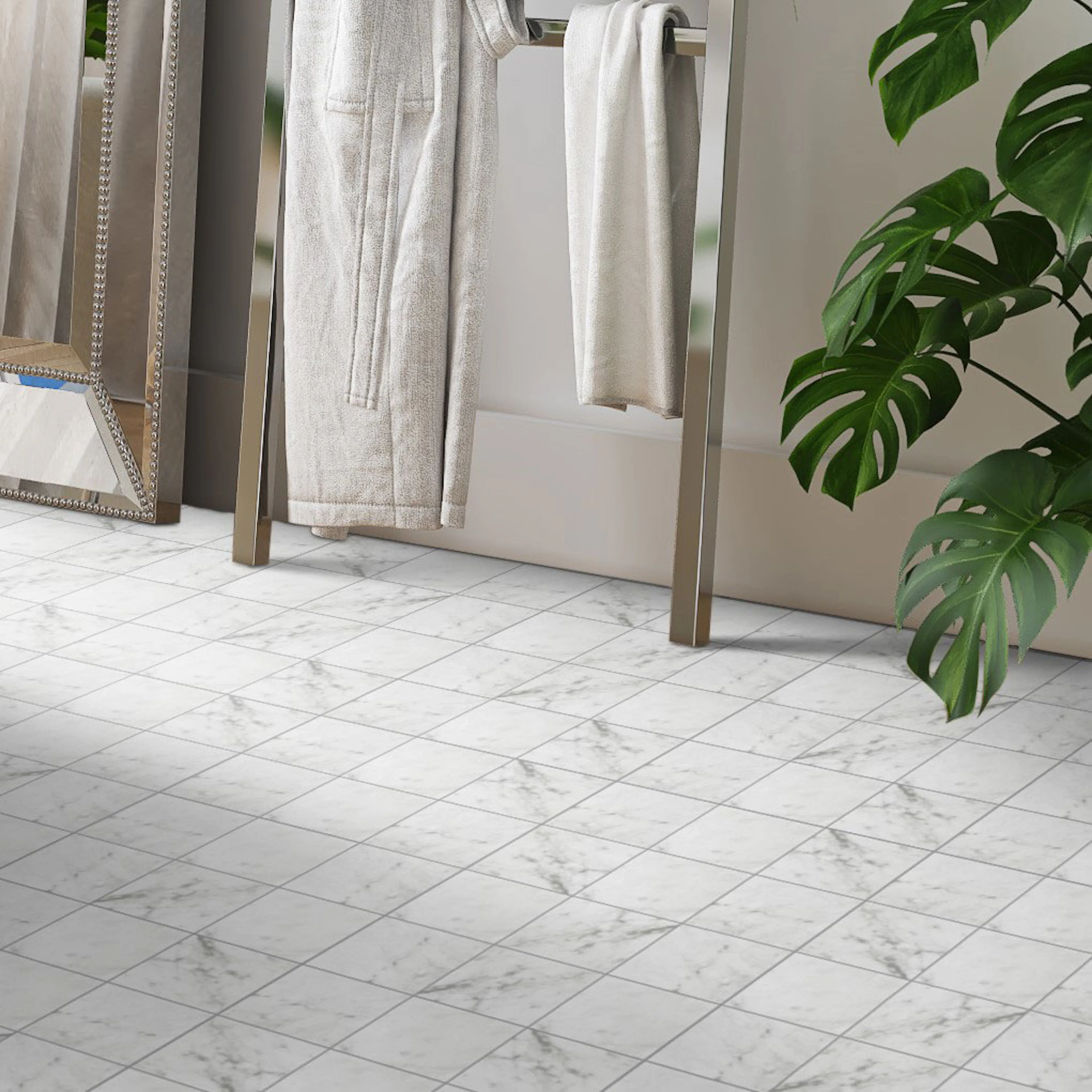 Klinker Coem Ceramiche Marmor B. Carrara Matt Hvit 15x15 cm