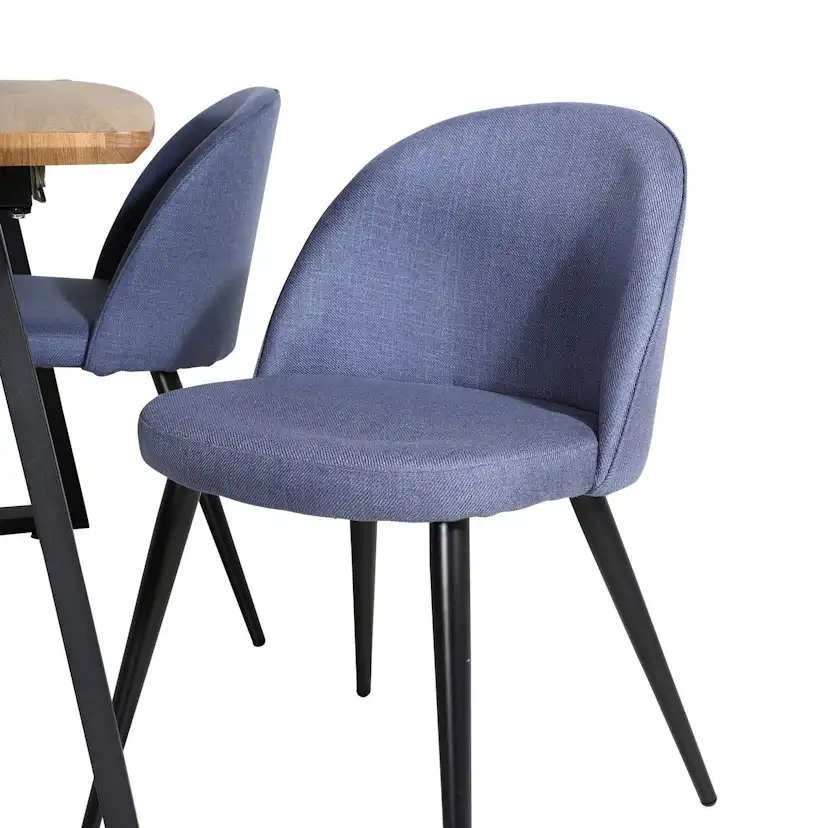 Spisegruppe Venture Home Ina med 4 Valentina Stoler Polyester