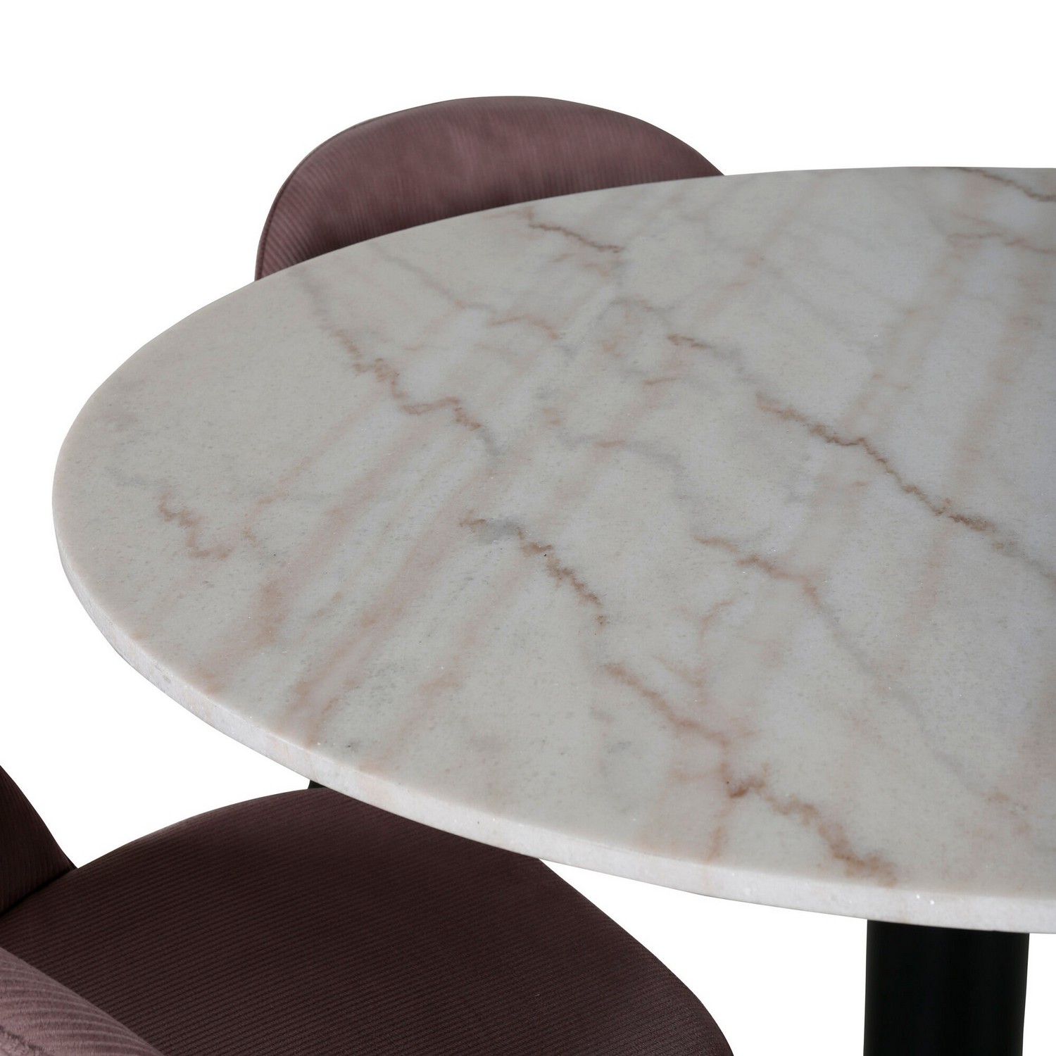 Spisegruppe Venture Home Estelle Rundt med 4 Valentina Stoler