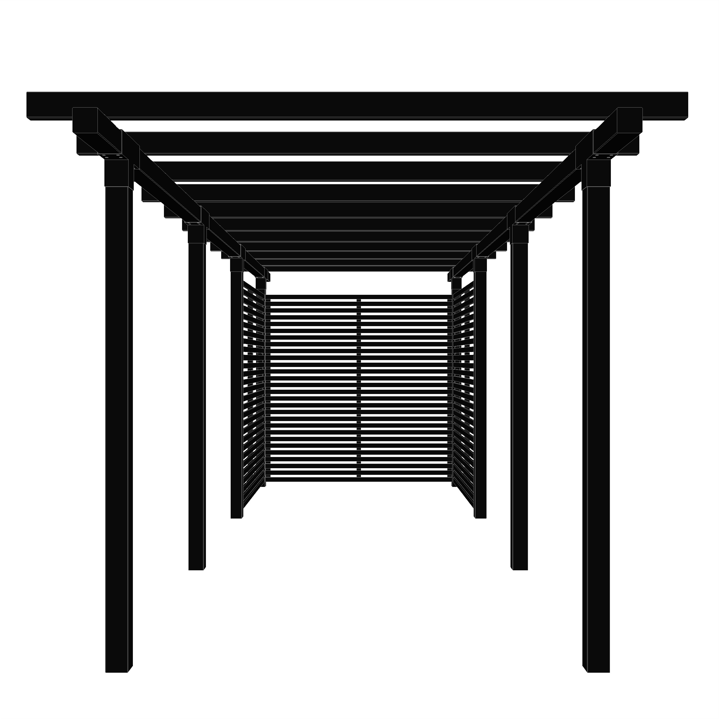 Pergola PLUS Cubic Dobbel 3 Moduler inkludert Tokyo Vegg