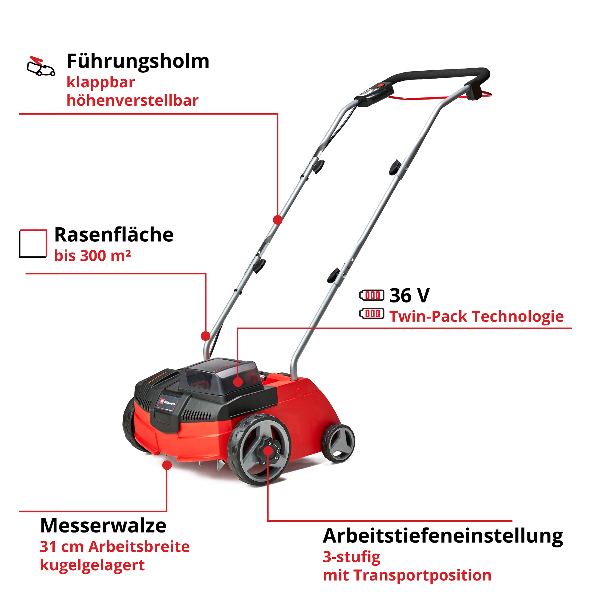 Vertikalskjærer Einhell GE-SC 35/1 Solo uten Batteri