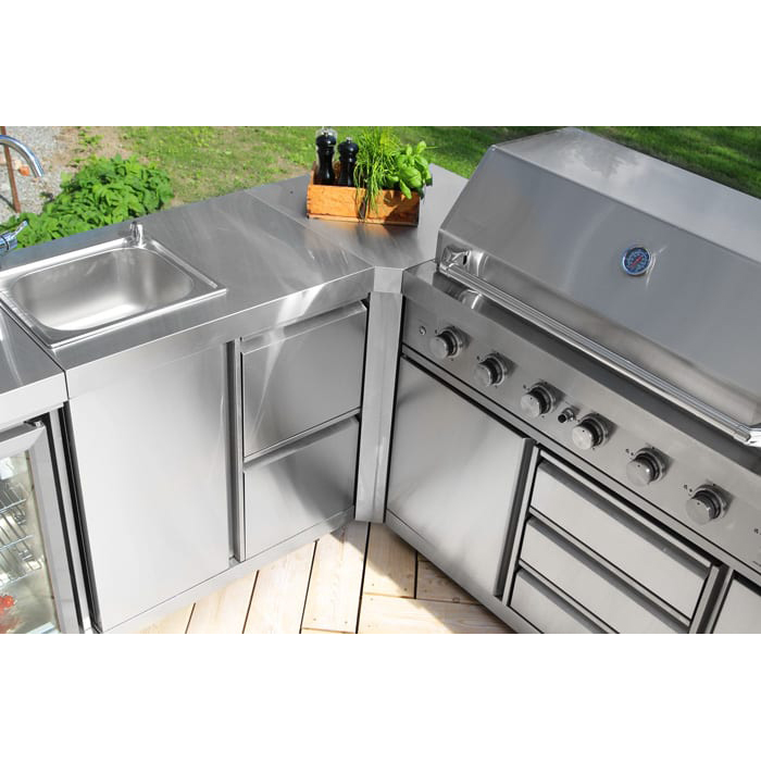 Hjørnemodul Myoutdoorkitchen Stainless Collection 90°