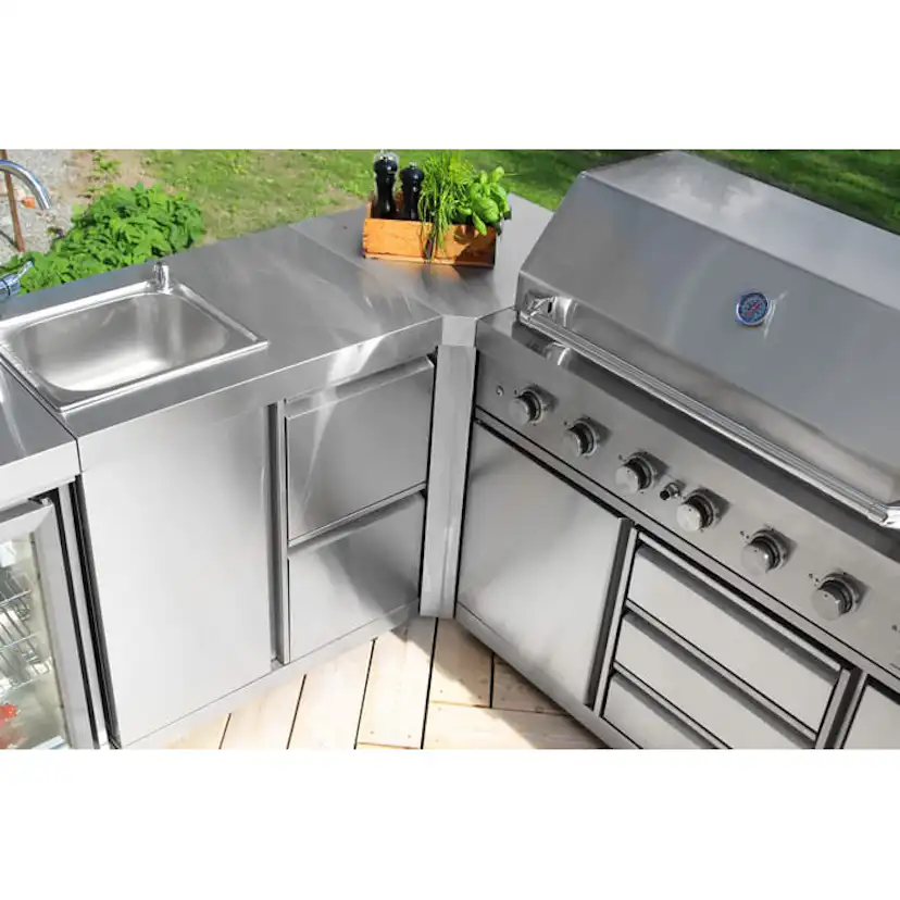 Hjørnemodul Myoutdoorkitchen Stainless Collection 90°