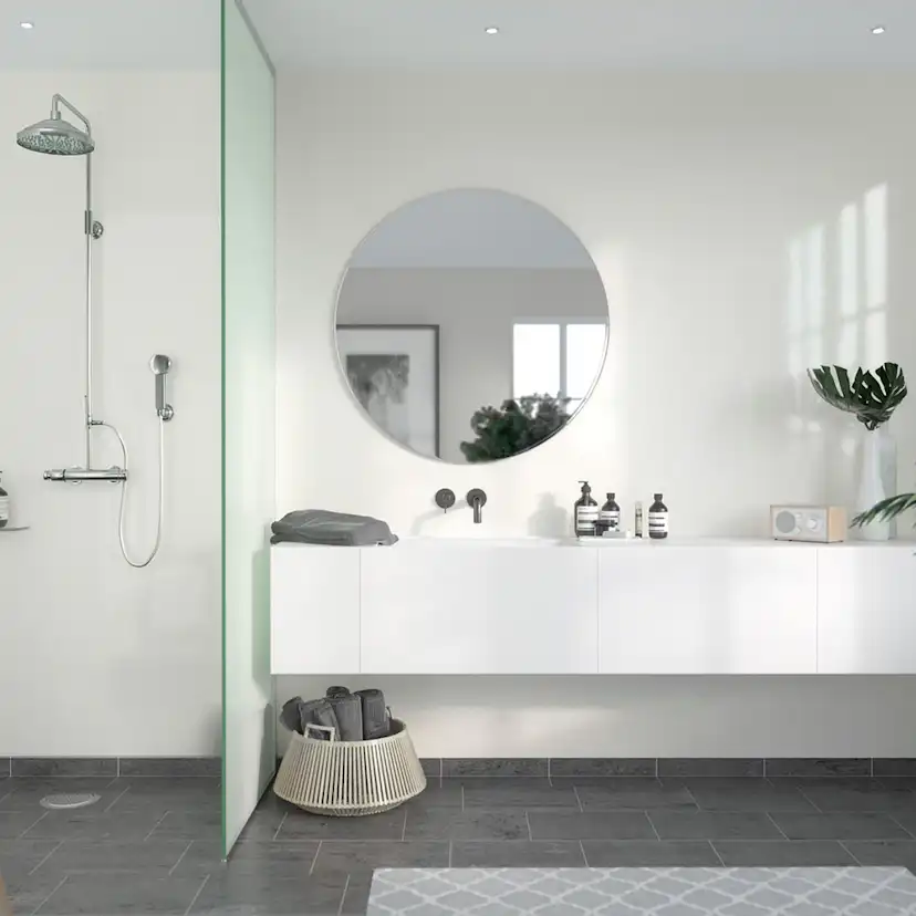 Baderomspanel Fibo 110 White High Gloss