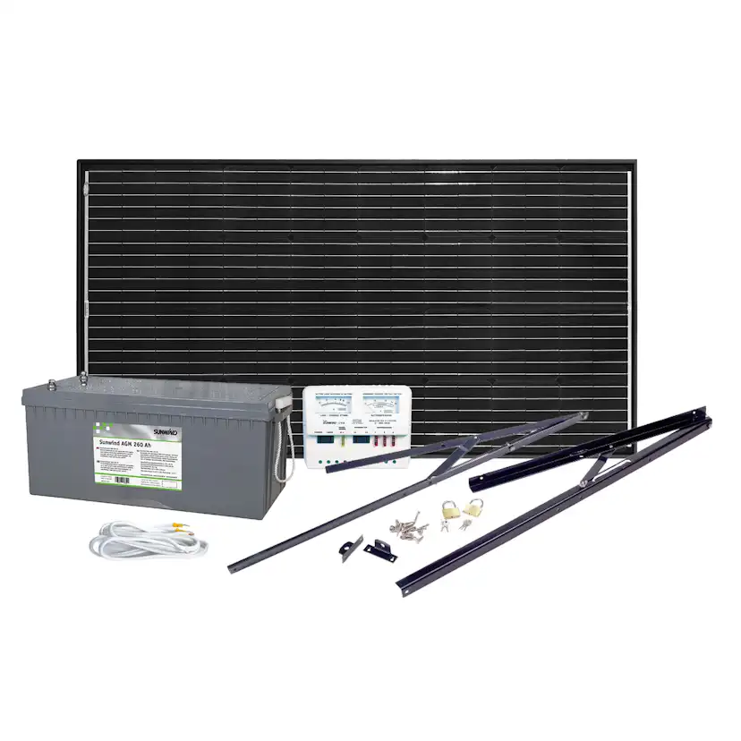 Solcelleanlegg Sunwind 185W AGM 260At