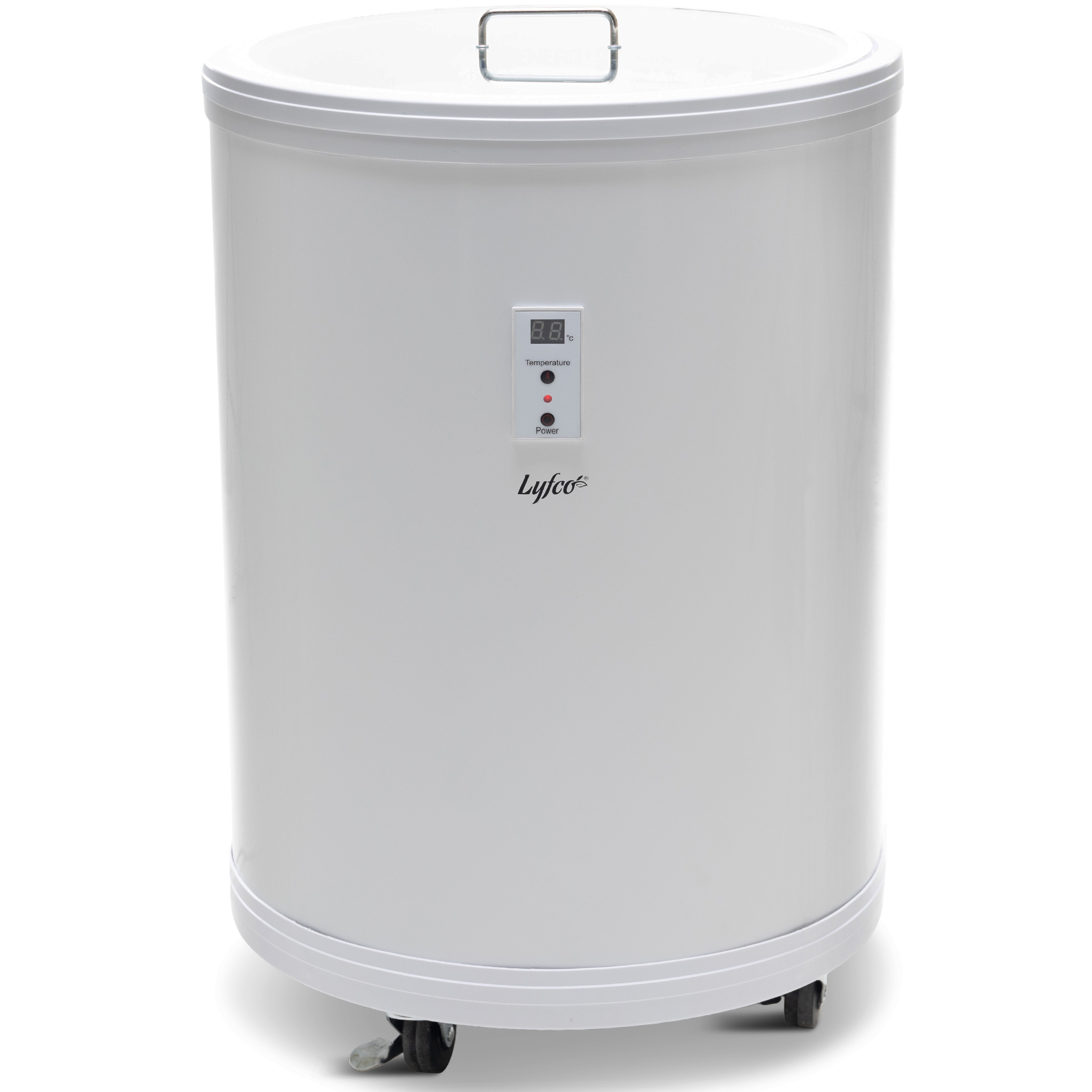 Party-cooler-  30L Vit med display & hjul Hvit