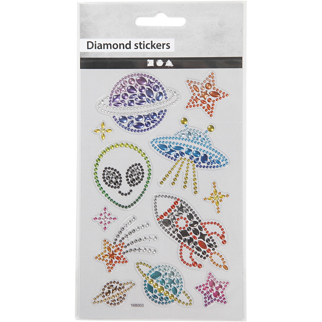 Klistremerker Creativ Company Diamond Verdensrommet