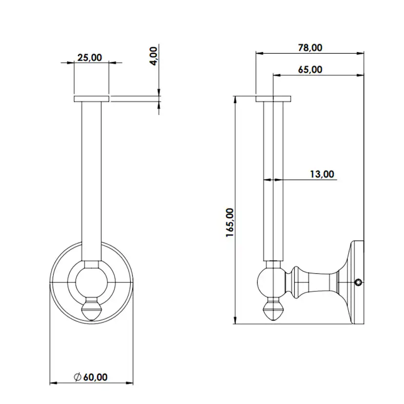 Reservepapirholder Tapwell TA234 Classic