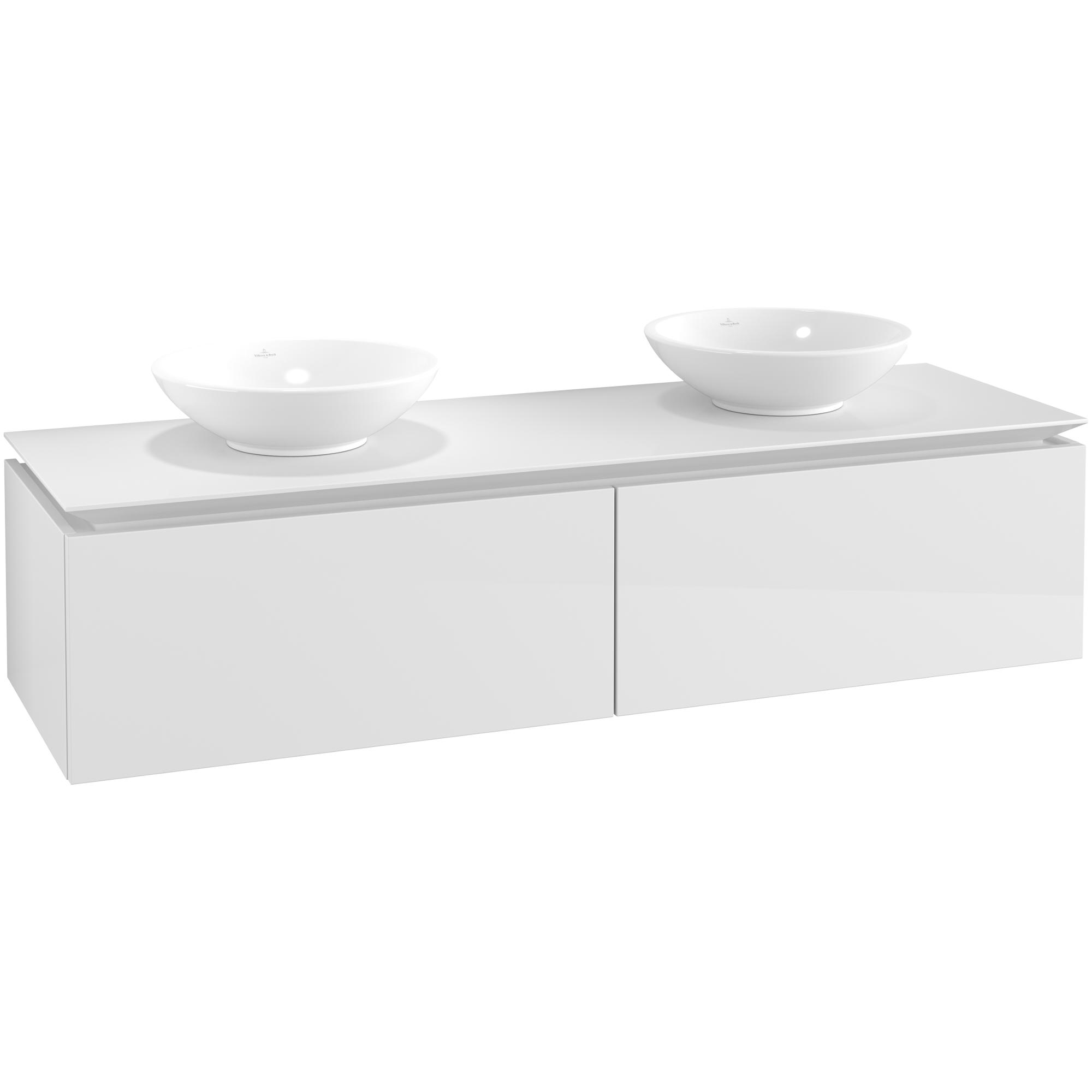 Tvättställsskåp Villeroy & Boch Legato Kompakt 1600 med 2 Lådor för Två Tvättställ från Memento | badrum - badrumsmobler - tvattstallsskap-och-kommod | KakelKungen