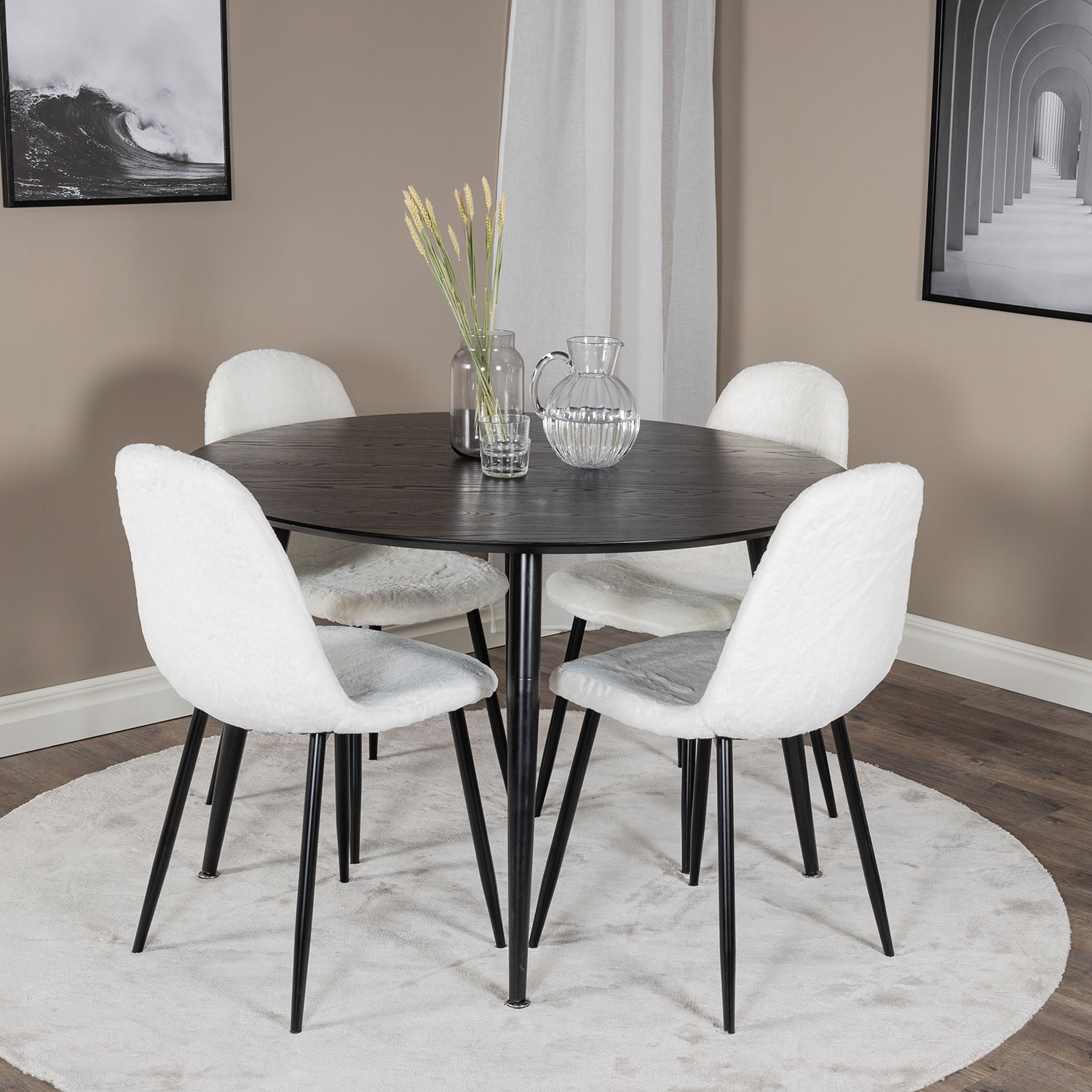Spisegruppe Venture Home Dipp med 4 Polar Stoler