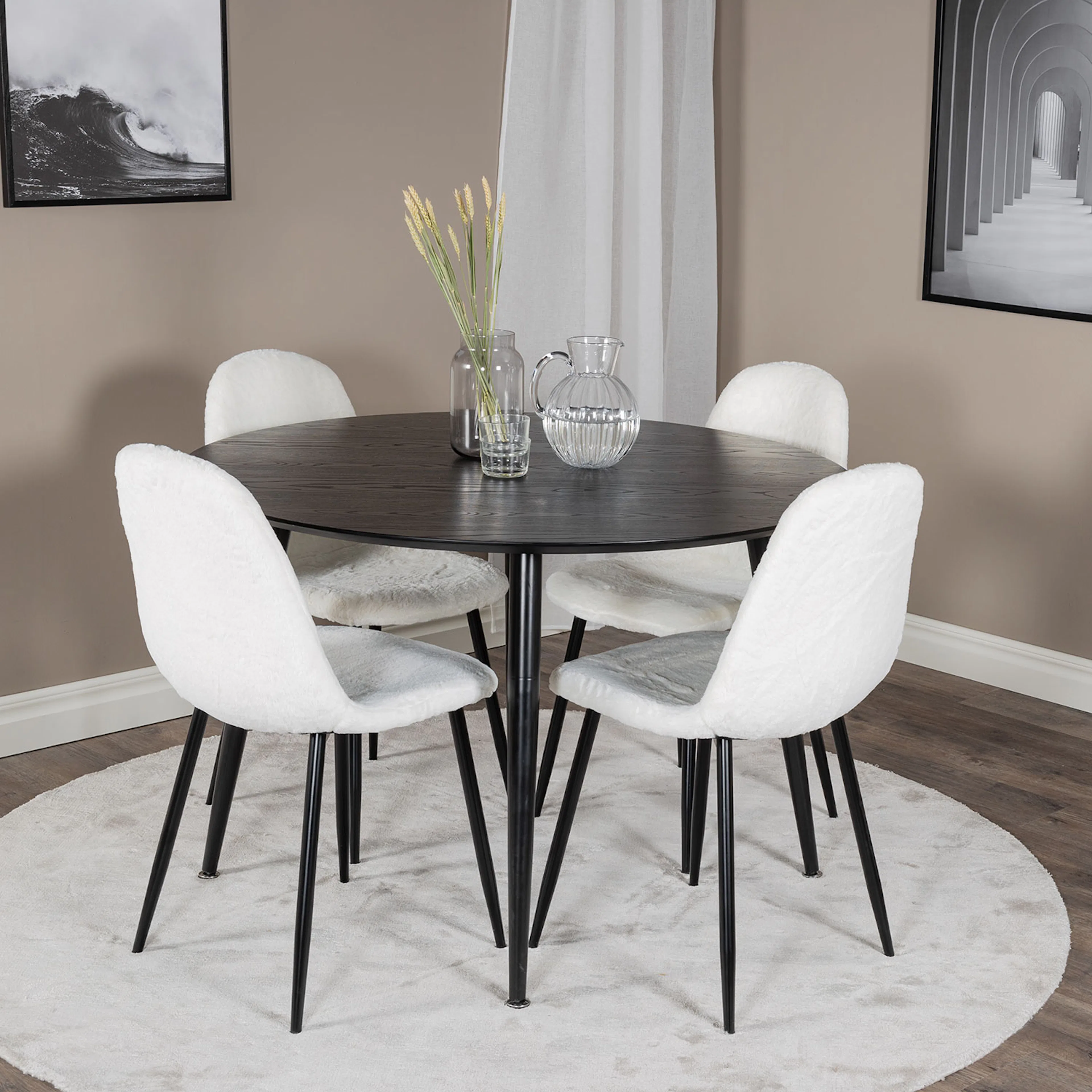Spisegruppe Venture Home Dipp med 4 Polar Stoler
