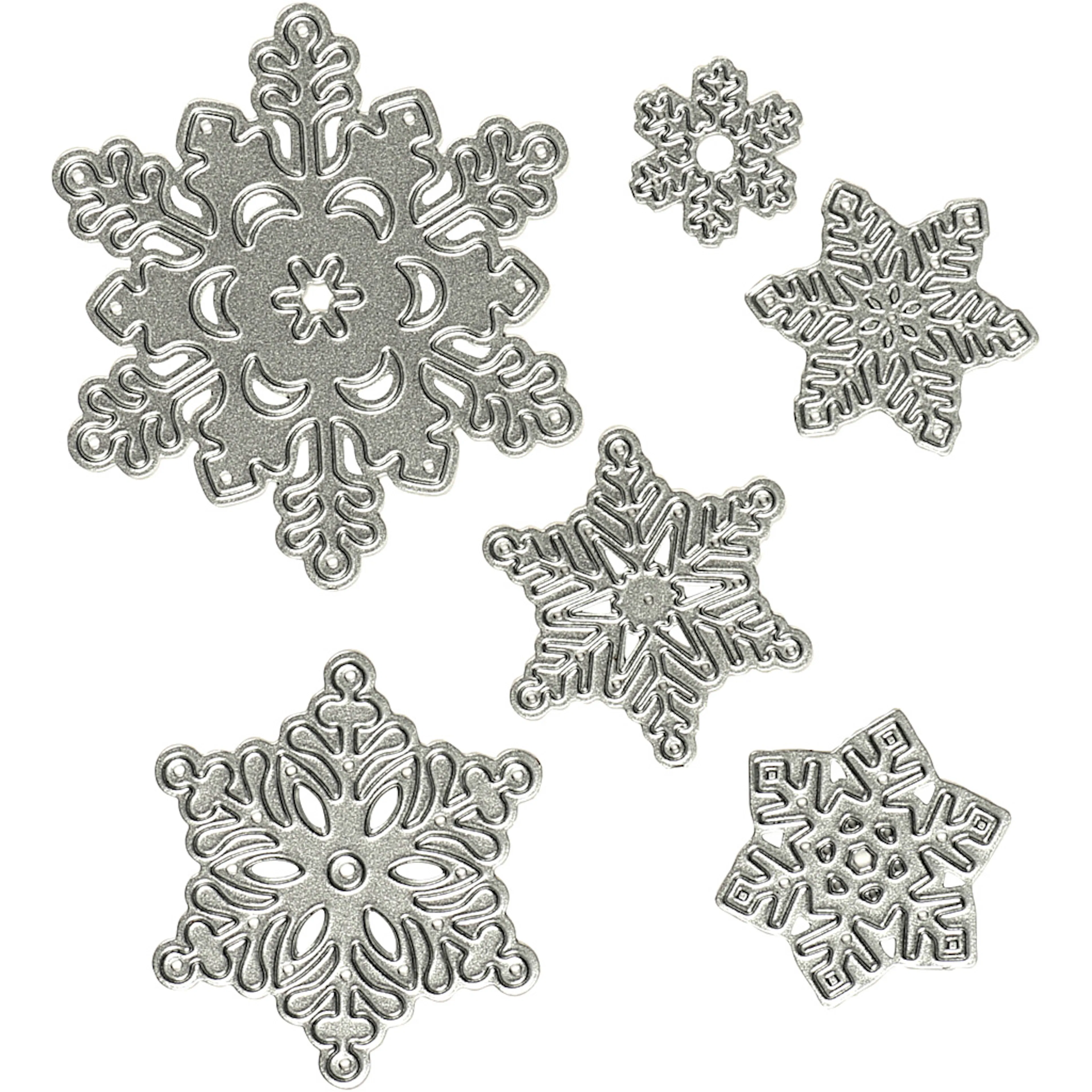 Skjæresjablong Creativ Company Snøkrystaller Dia 2-6 cm 1 stk