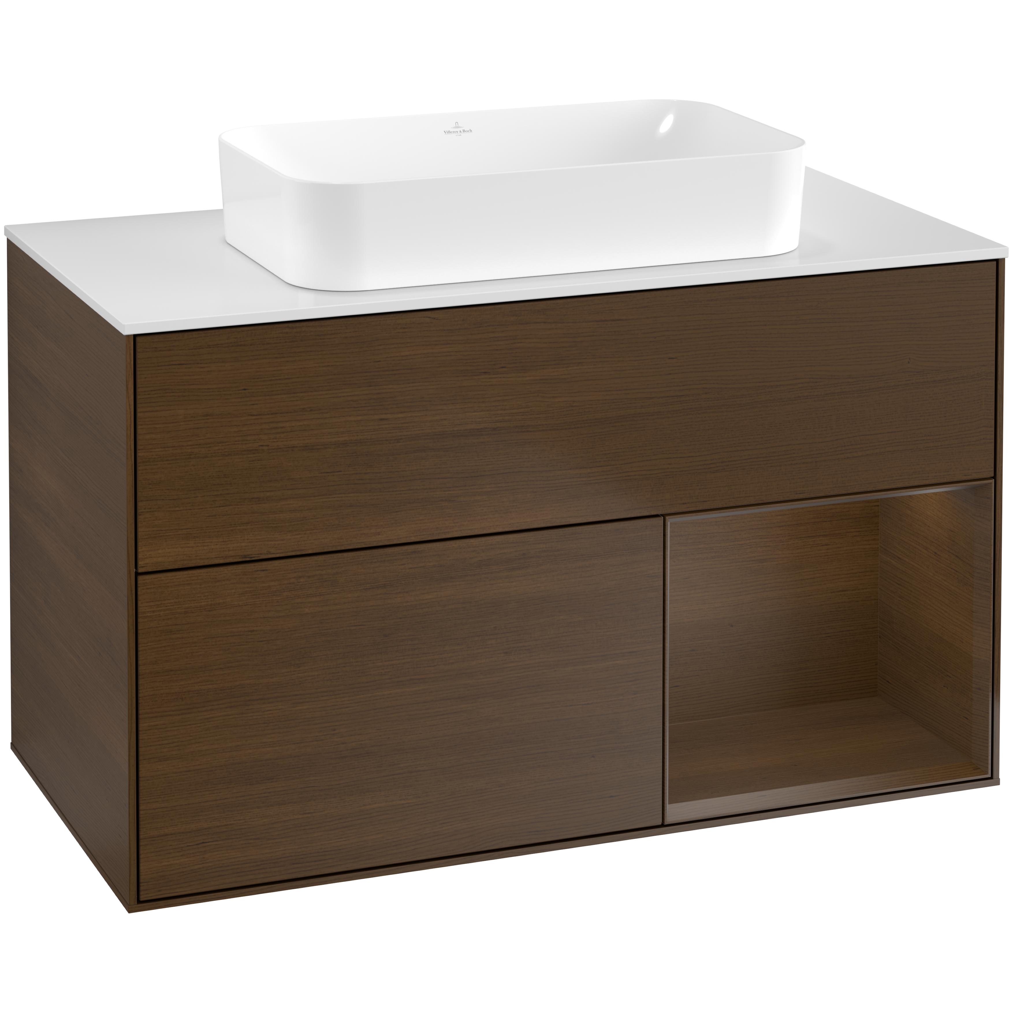 Tvättställsskåp Villeroy & Boch Finion med 2 Lådor Hylla och Bänkskiva för Fristående Tvättställ