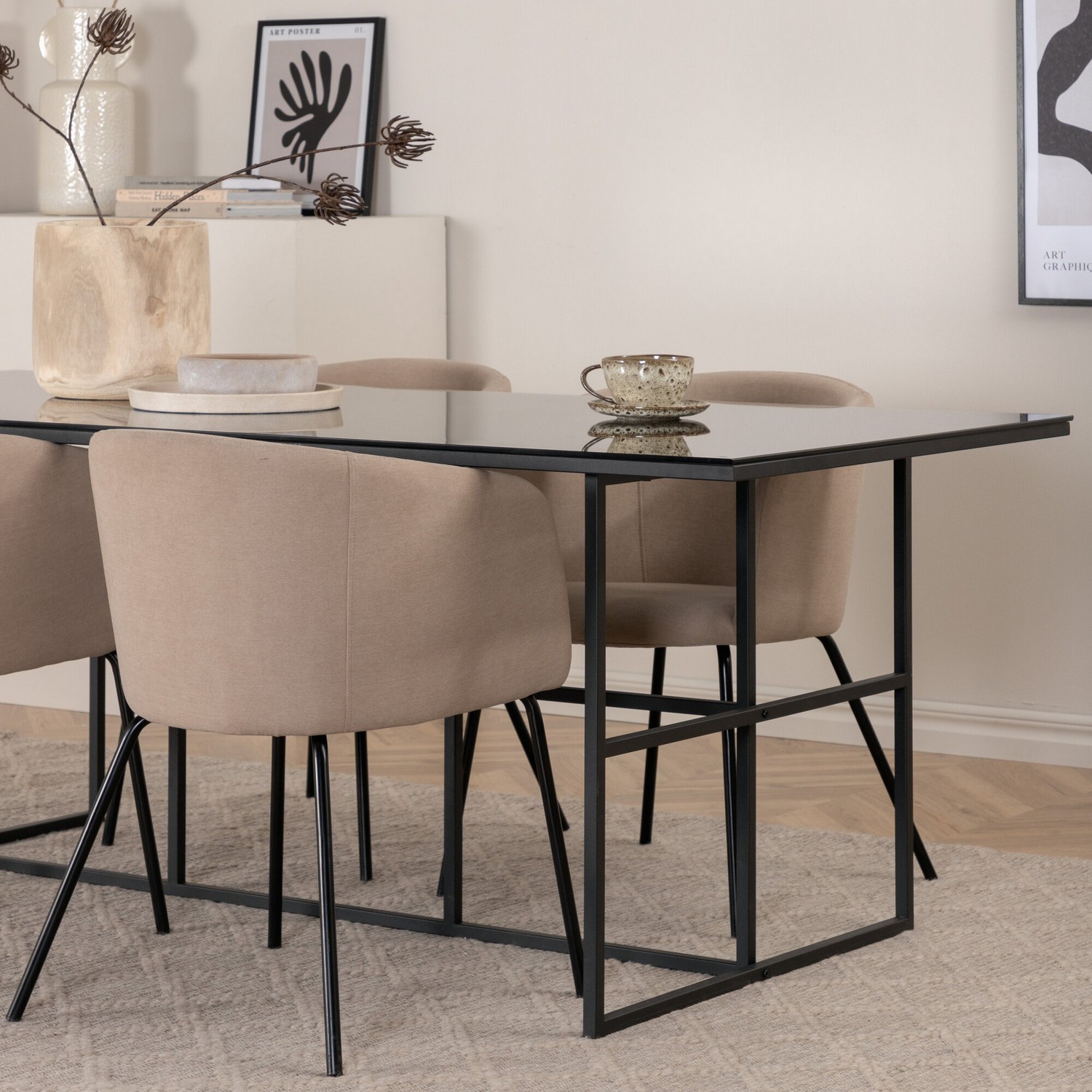 Spisegruppe Venture Home Lund Spisebord og Bergen Spisestol