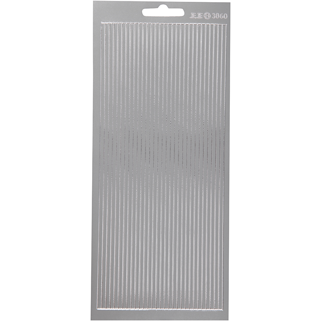 Stickers, silver, bårder, 10x23 cm, 1 ark Mörk Sølv