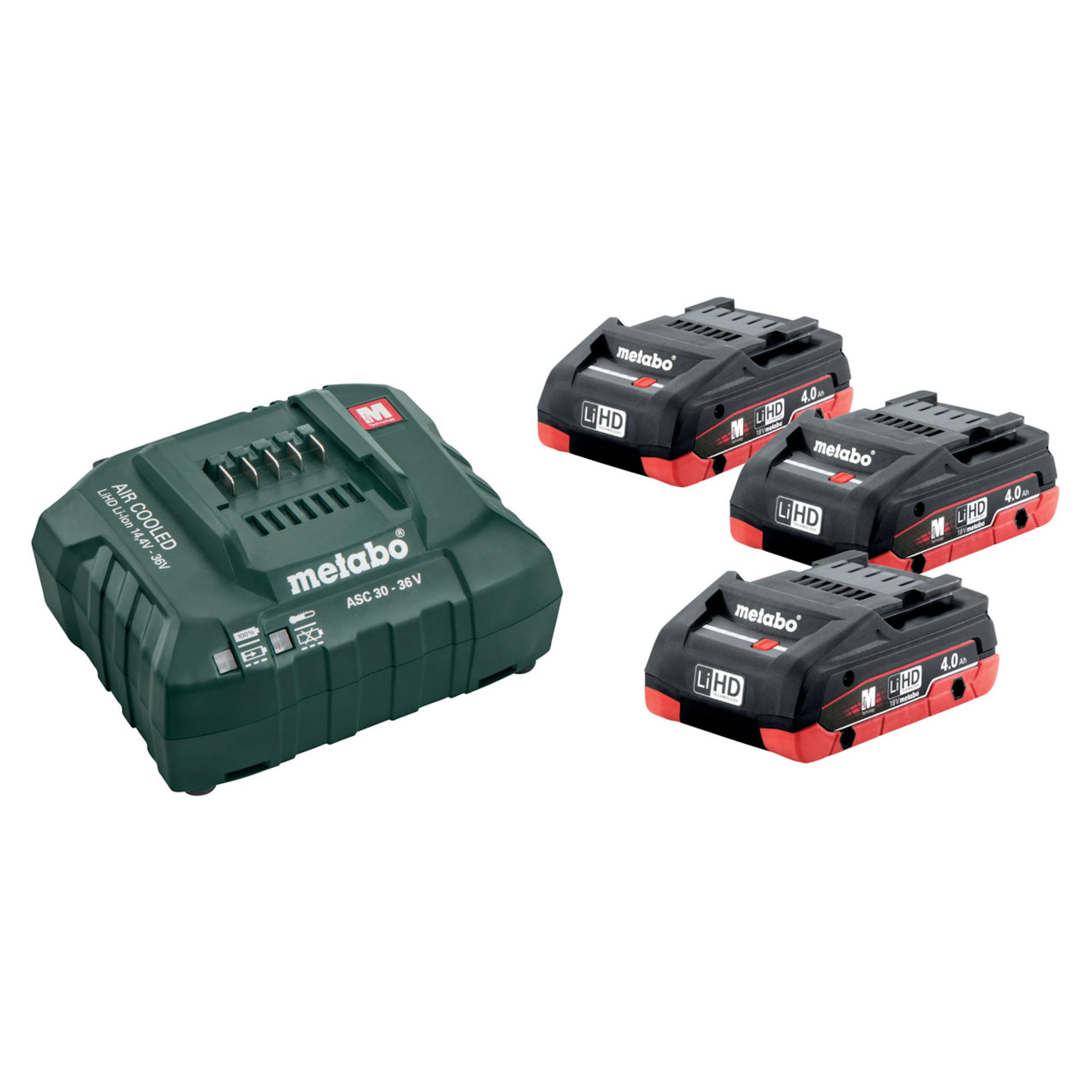 Batterisett Metabo 3X4,0AH LIHD