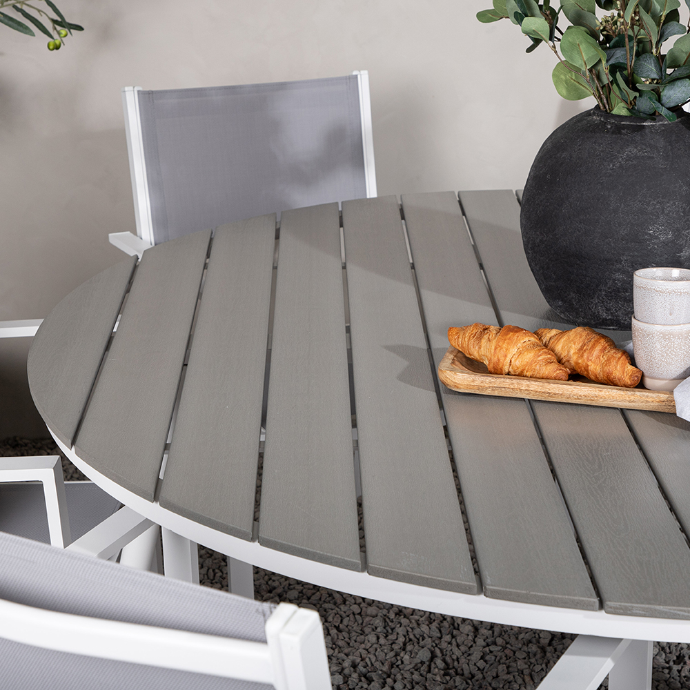 Spisegruppe Venture Home Break Ø150 cm med 6 Copacabana Stoler