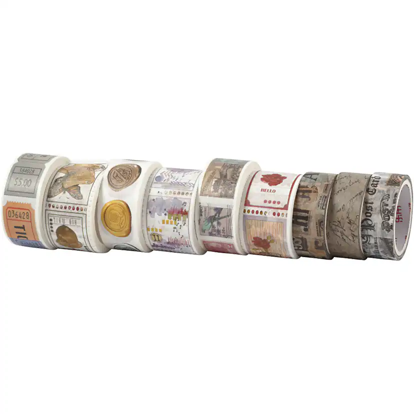 Maskeringstape Creativ Company L 3+5 m B 15+25 mm 9 Rl/1 Pk