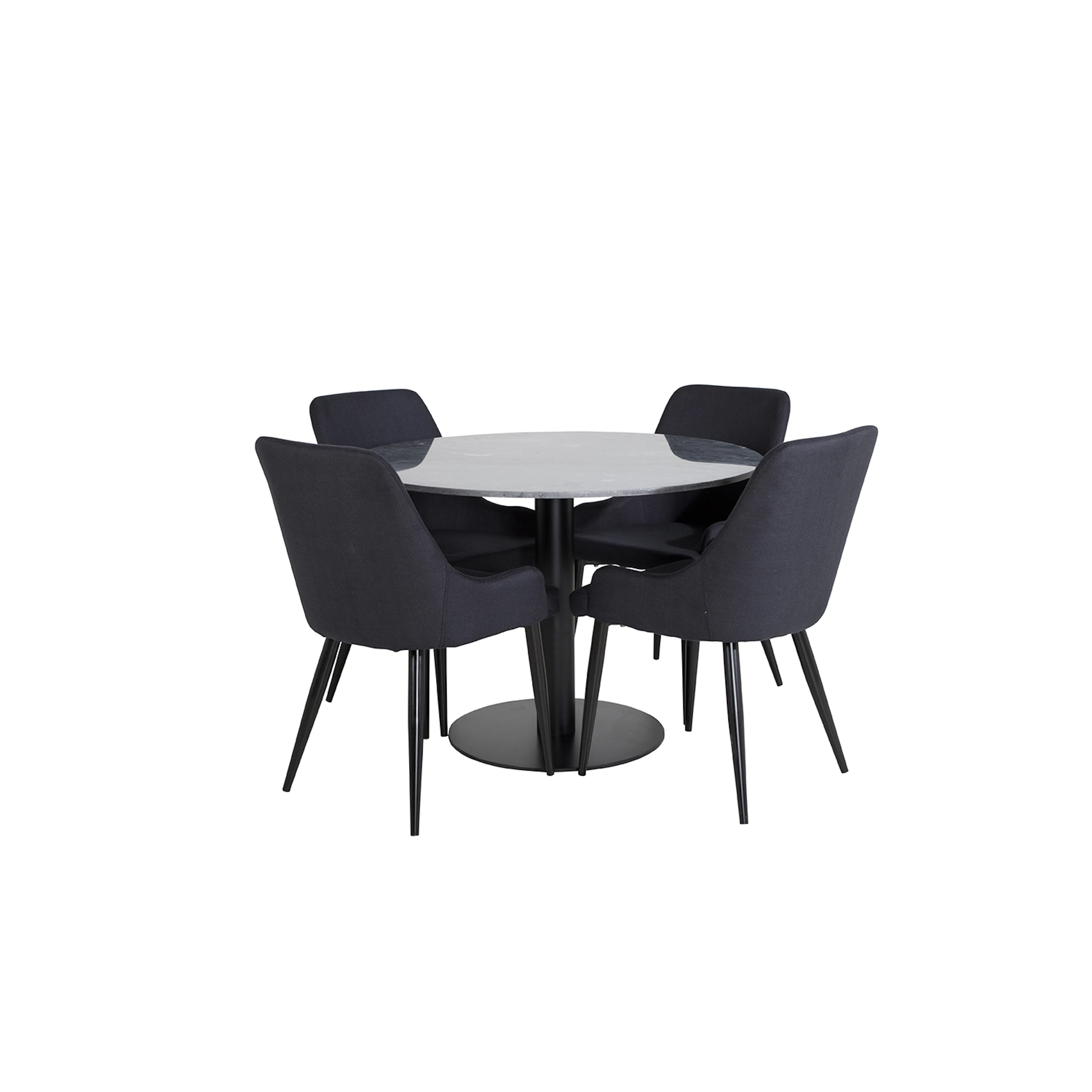 Spisegruppe Venture Home Estelle med 4 Plake Stoler Polyester