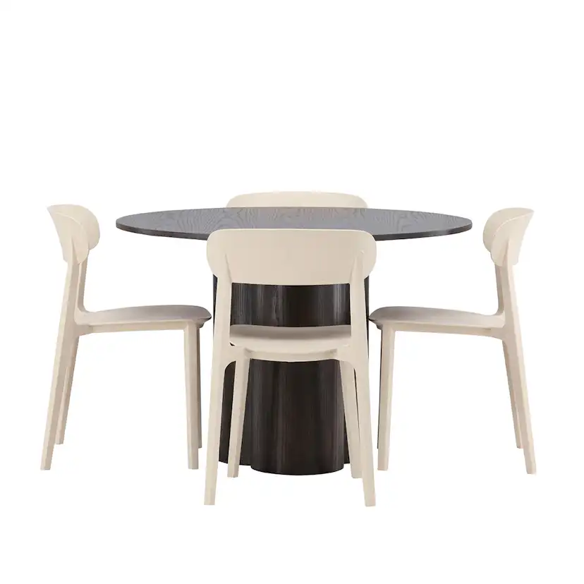 Spisegruppe Venture Home Olivia med 4 Åstol Stoler