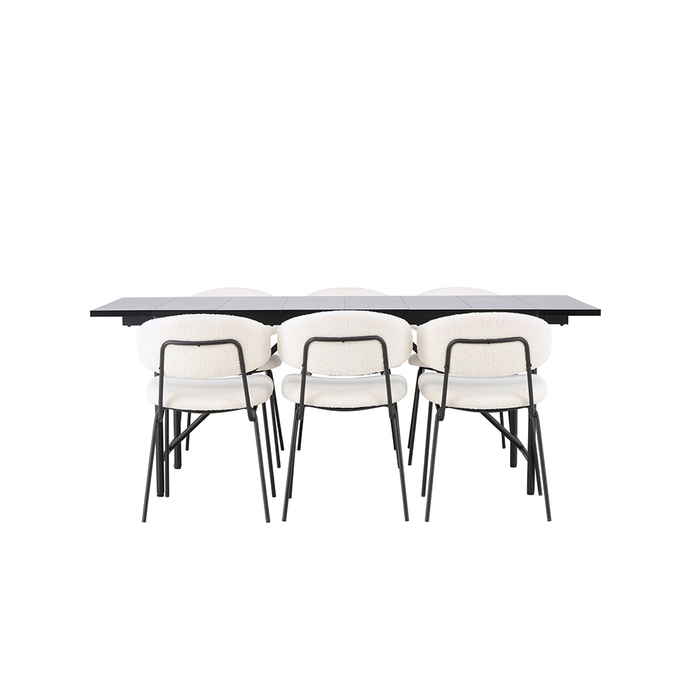 Spisegruppe Venture Home Astrid med 6 Chico Stoler