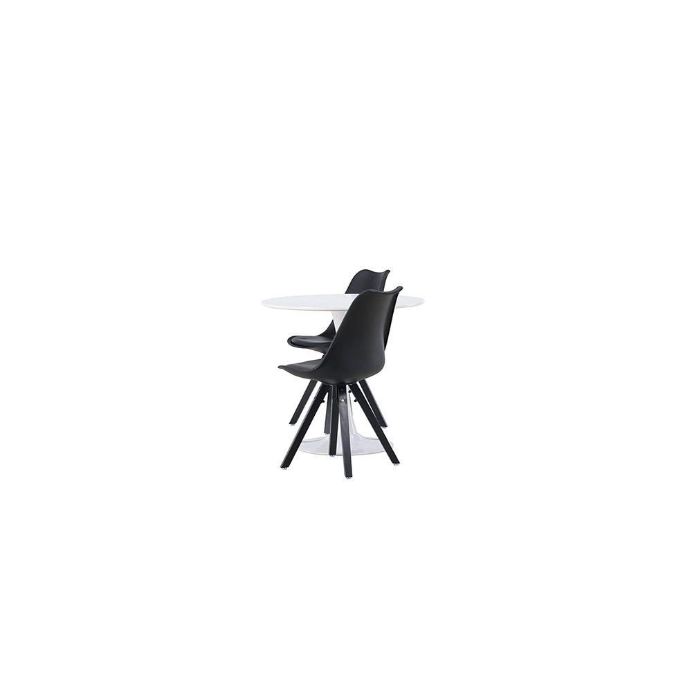 Spisegruppe Venture Home Hamden Ø80 cm med 2 stk Zeno Stoler