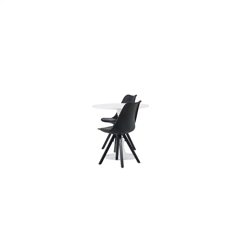 Spisegruppe Venture Home Hamden Ø80 cm med 2 stk Zeno Stoler