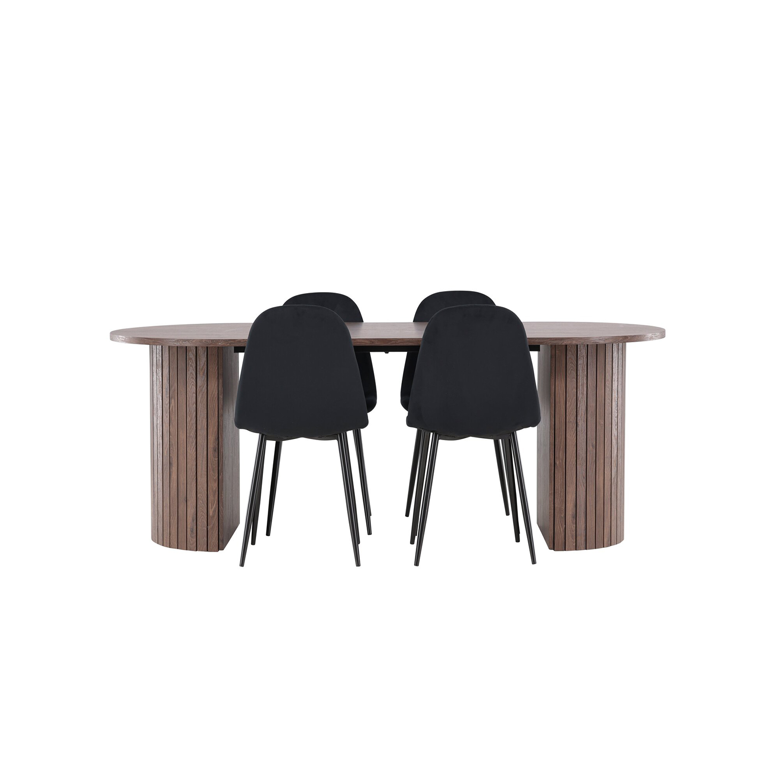 Spisegruppe Venture Home Härön 200 med 4 stk Polar Stoler Fløyel