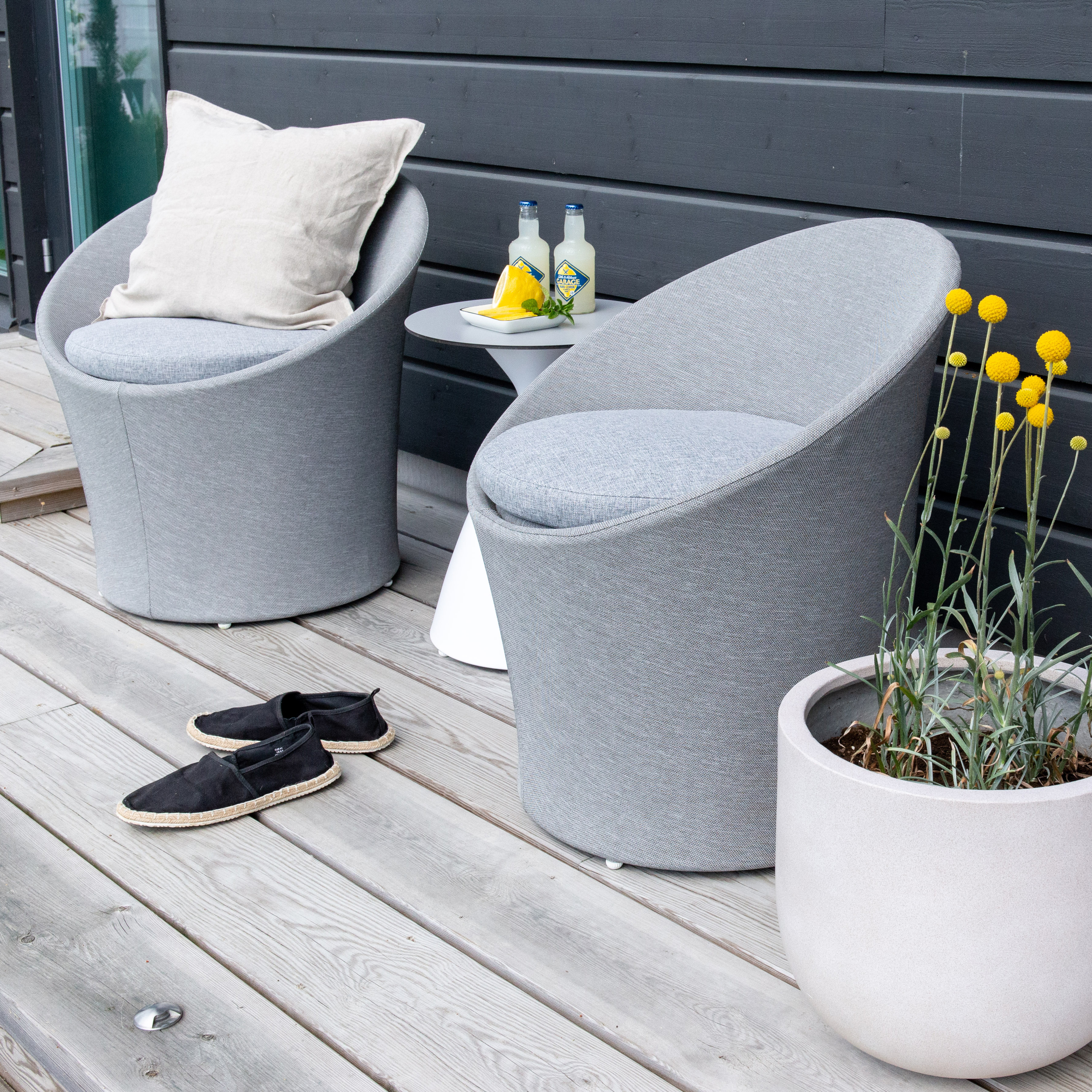 Spoga, Lounge Set, White, Grey Loungesett Venture Home Spoga