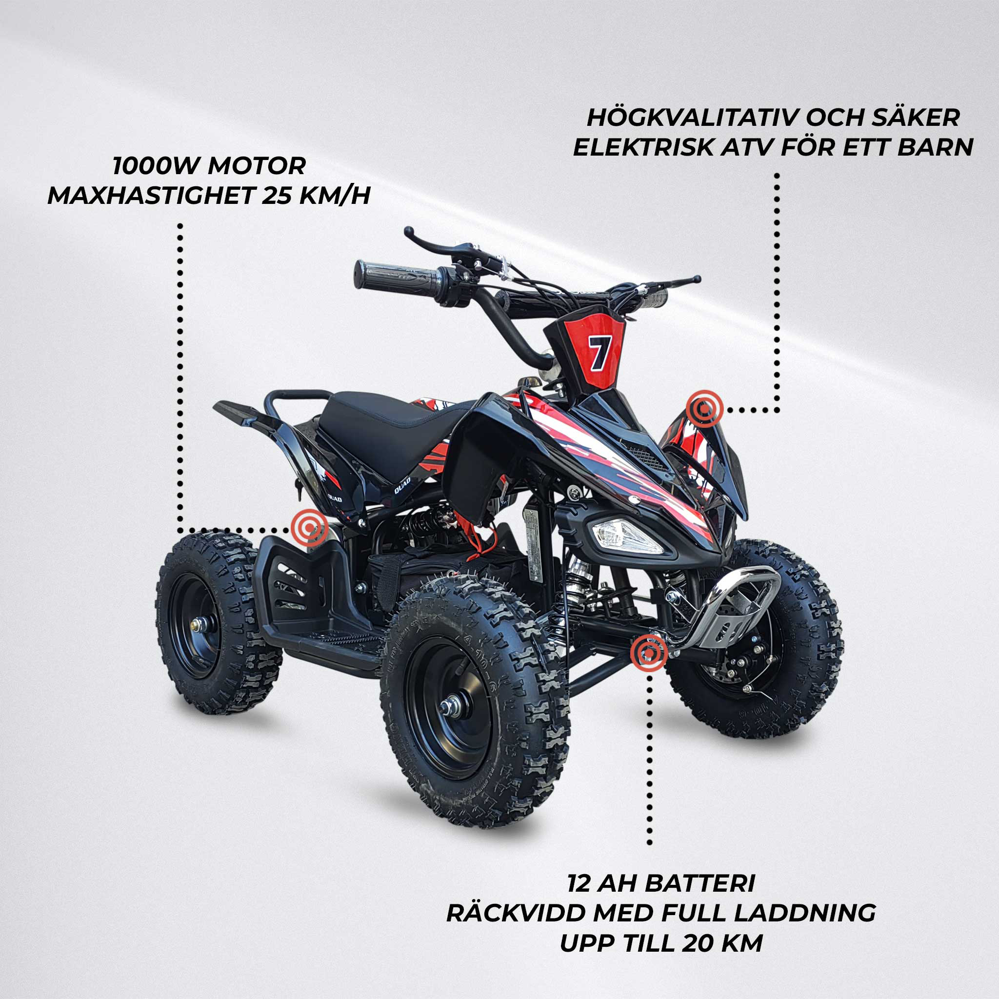 Firehjuling Swoop Adventurer 1000W Elektrisk