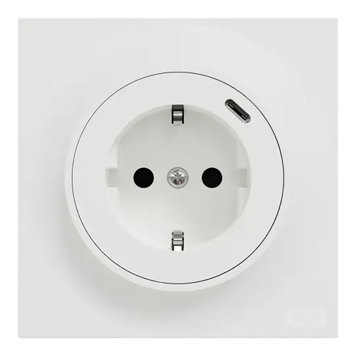 Vegguttak Elko One USB 1-veis Jordet med Hurtigkobling