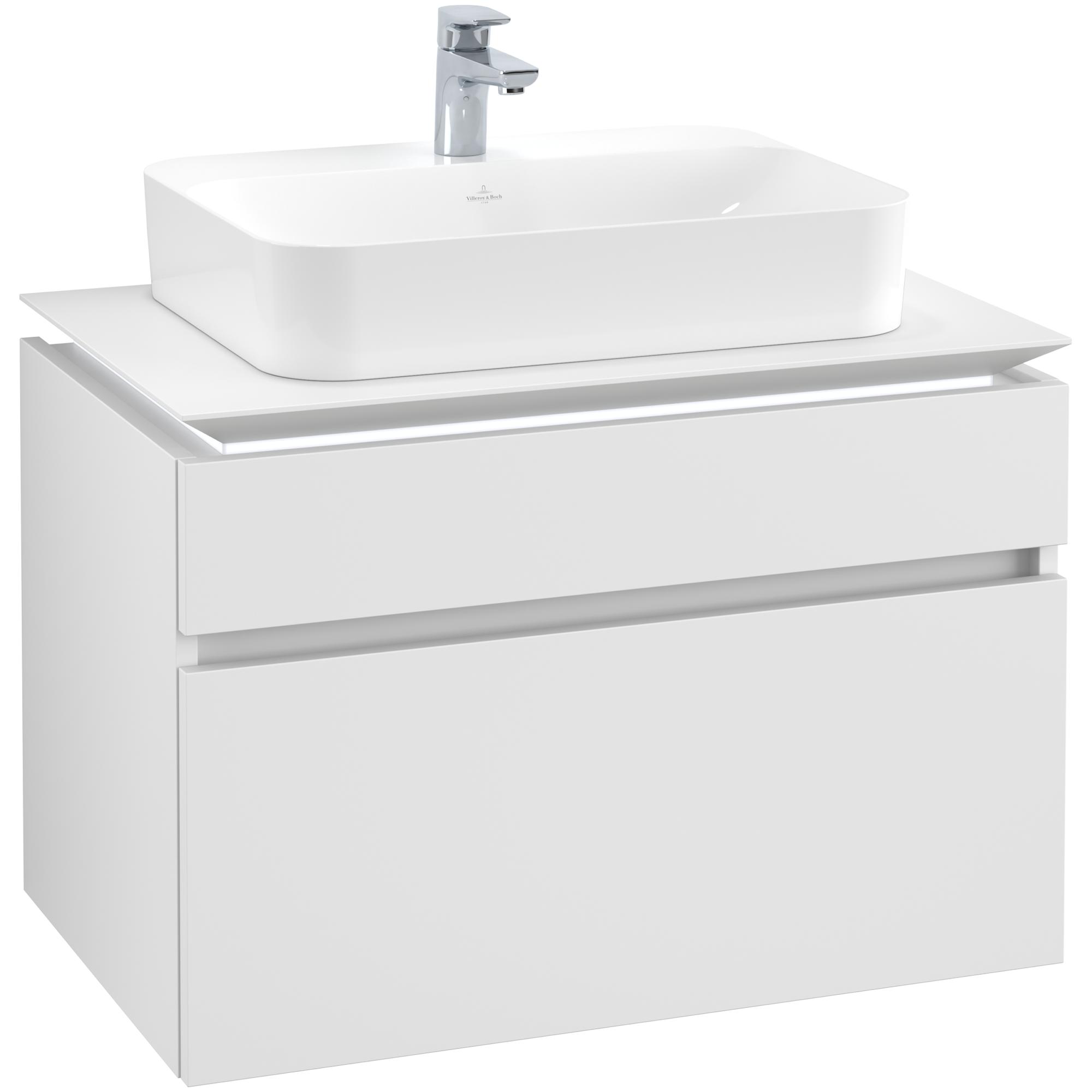 Tvättställsskåp Villeroy & Boch Legato med 2 Lådor för Ytmonterat Tvättställ från Finion & Memento | badrum - badrumsmobler - tvattstallsskap-och-kommod | KakelKungen