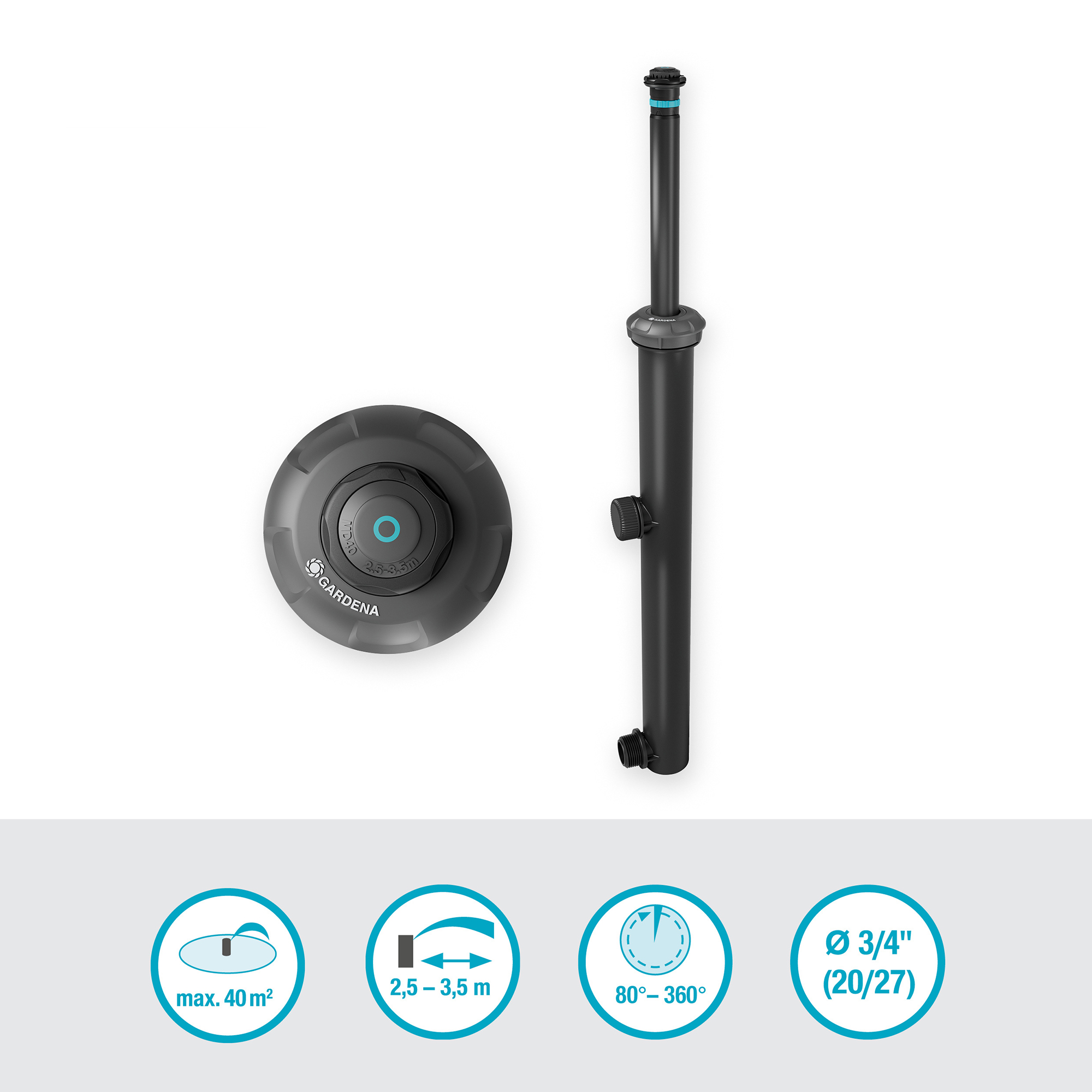 Vannspreder Gardena Pop-up Sprinkler MD40/300