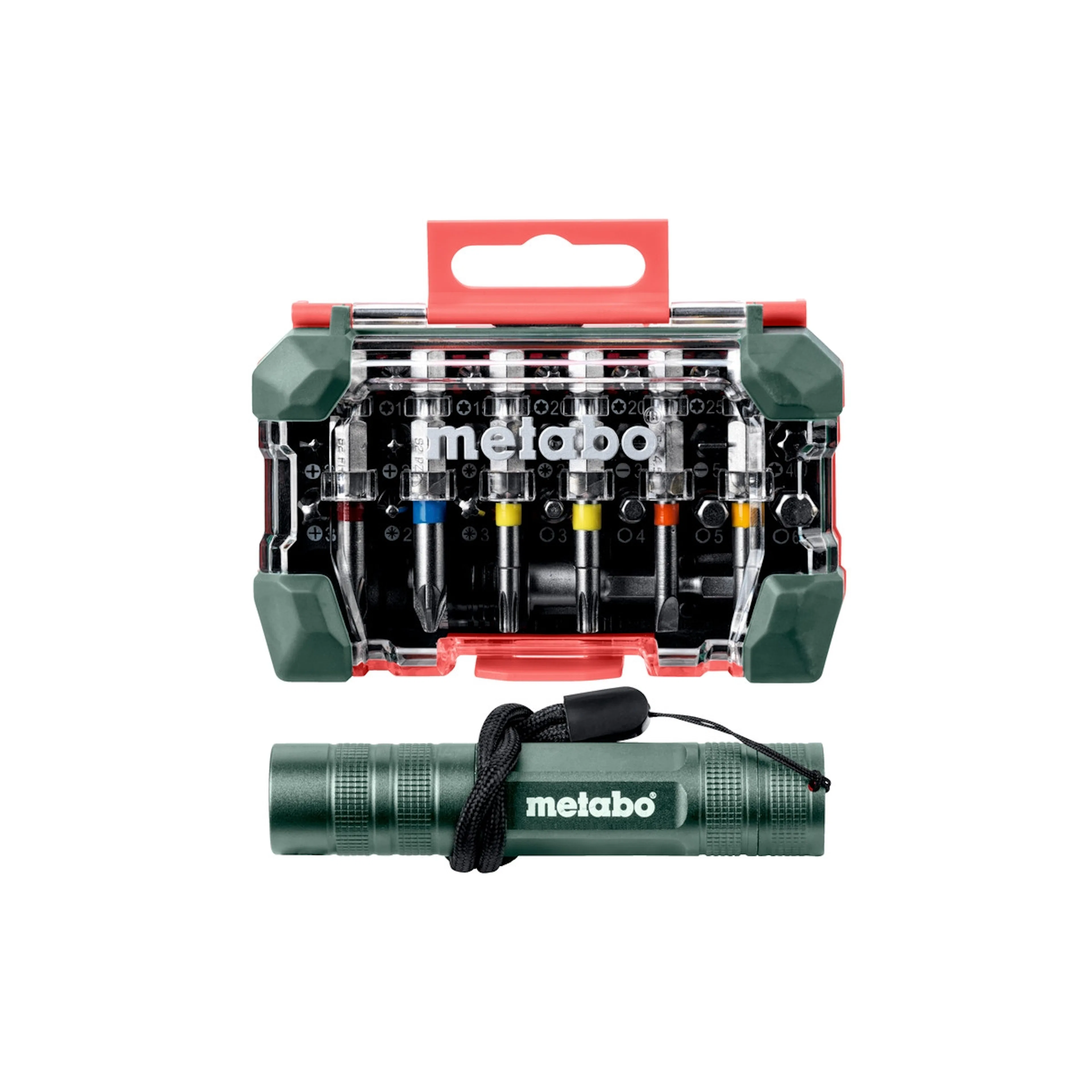 Bitssett Metabo 29 deler + Lykt