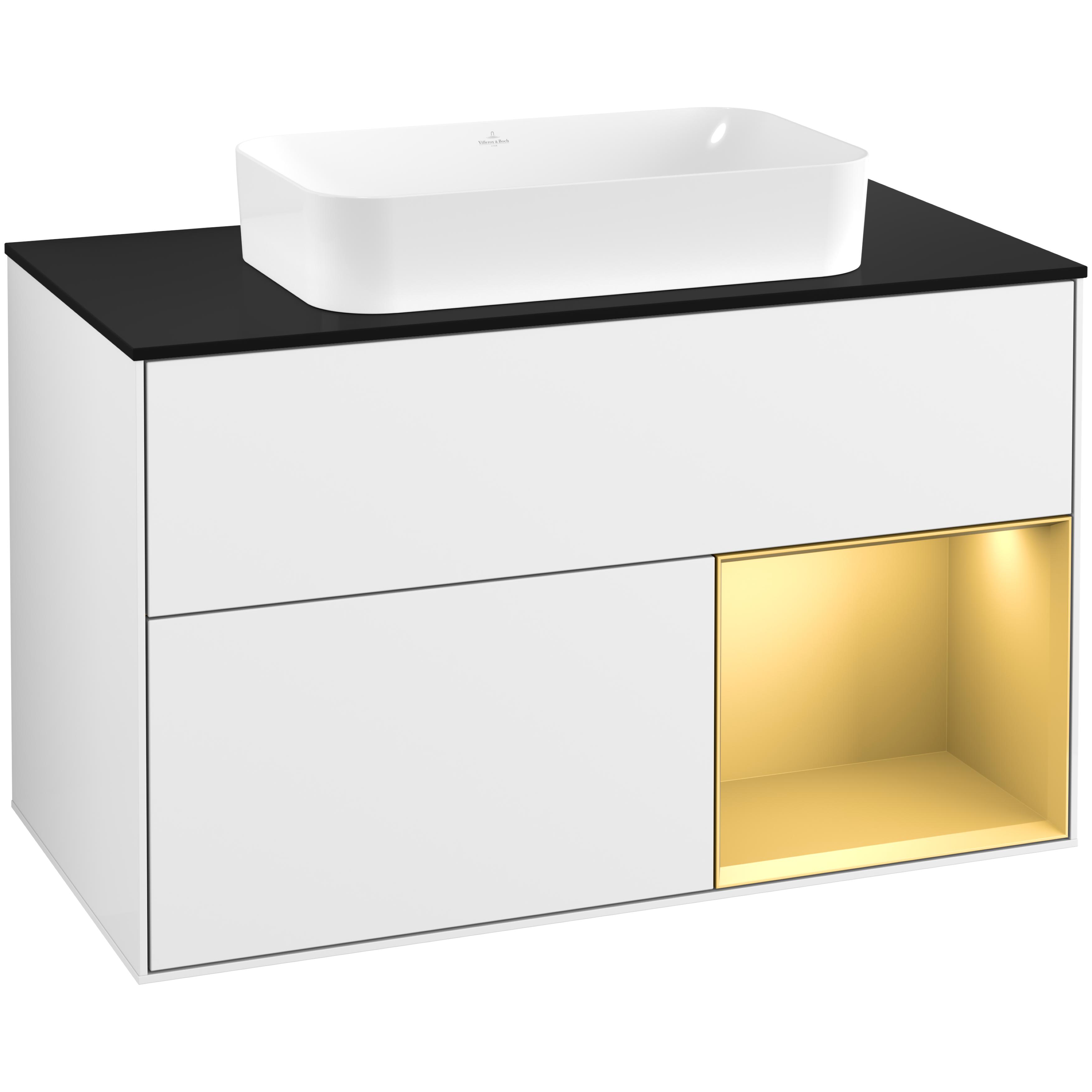 Tvättställsskåp Villeroy & Boch Finion med 2 Lådor Hylla och Bänkskiva för Fristående Tvättställ