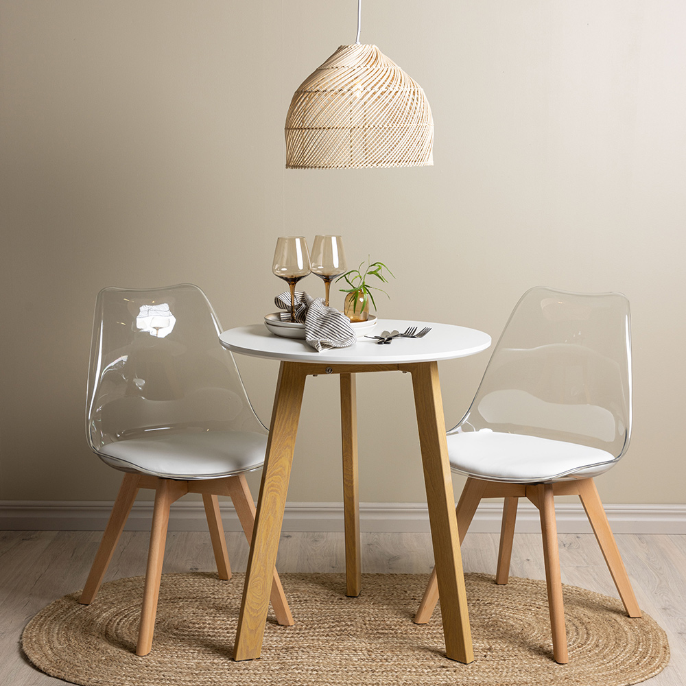 Spisegruppe Venture Home Leonora Ø65 cm med 2 stk Edvin Stoler