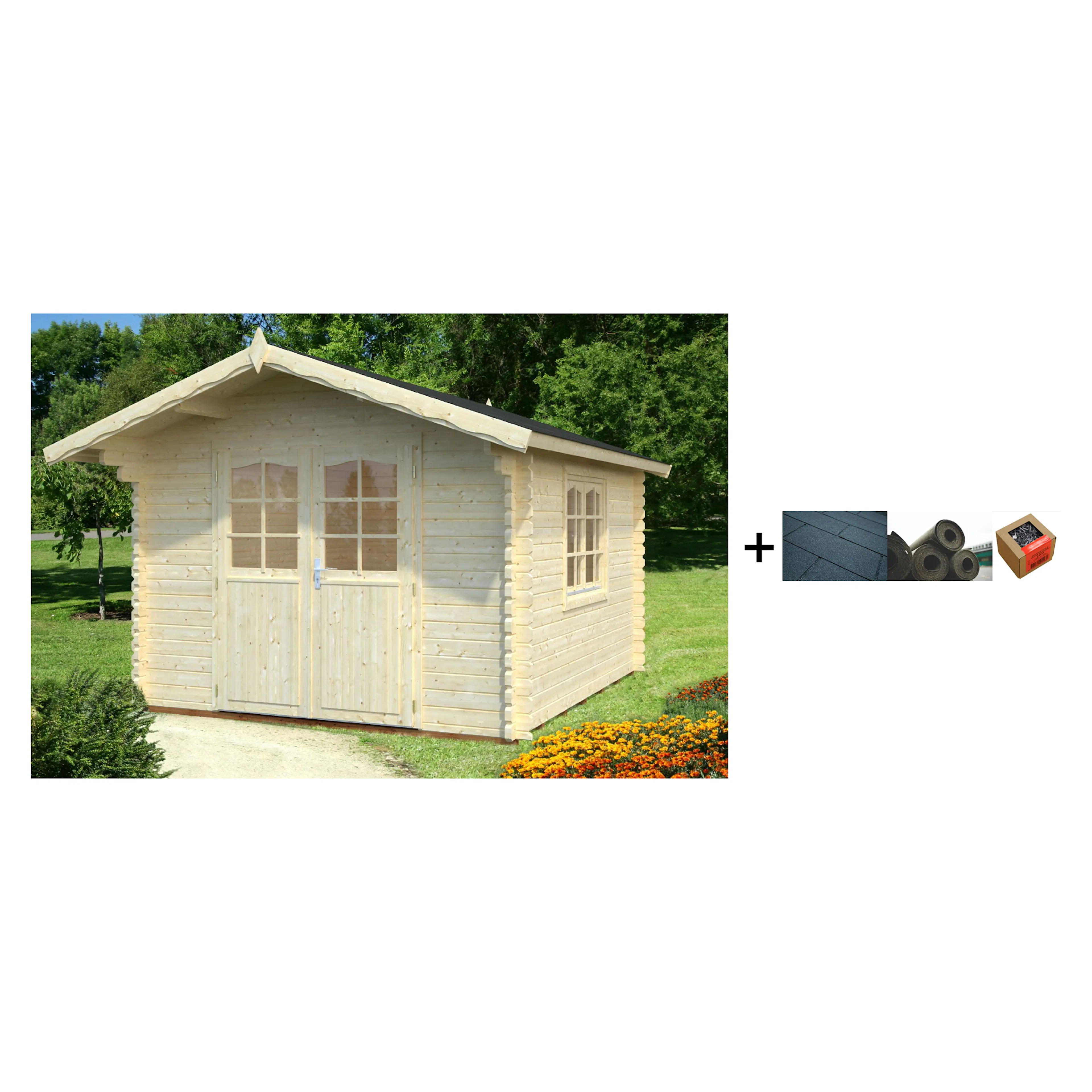 Anneks Palmako Sally 10,2 m2 med Shingel, Papp og Spiker
