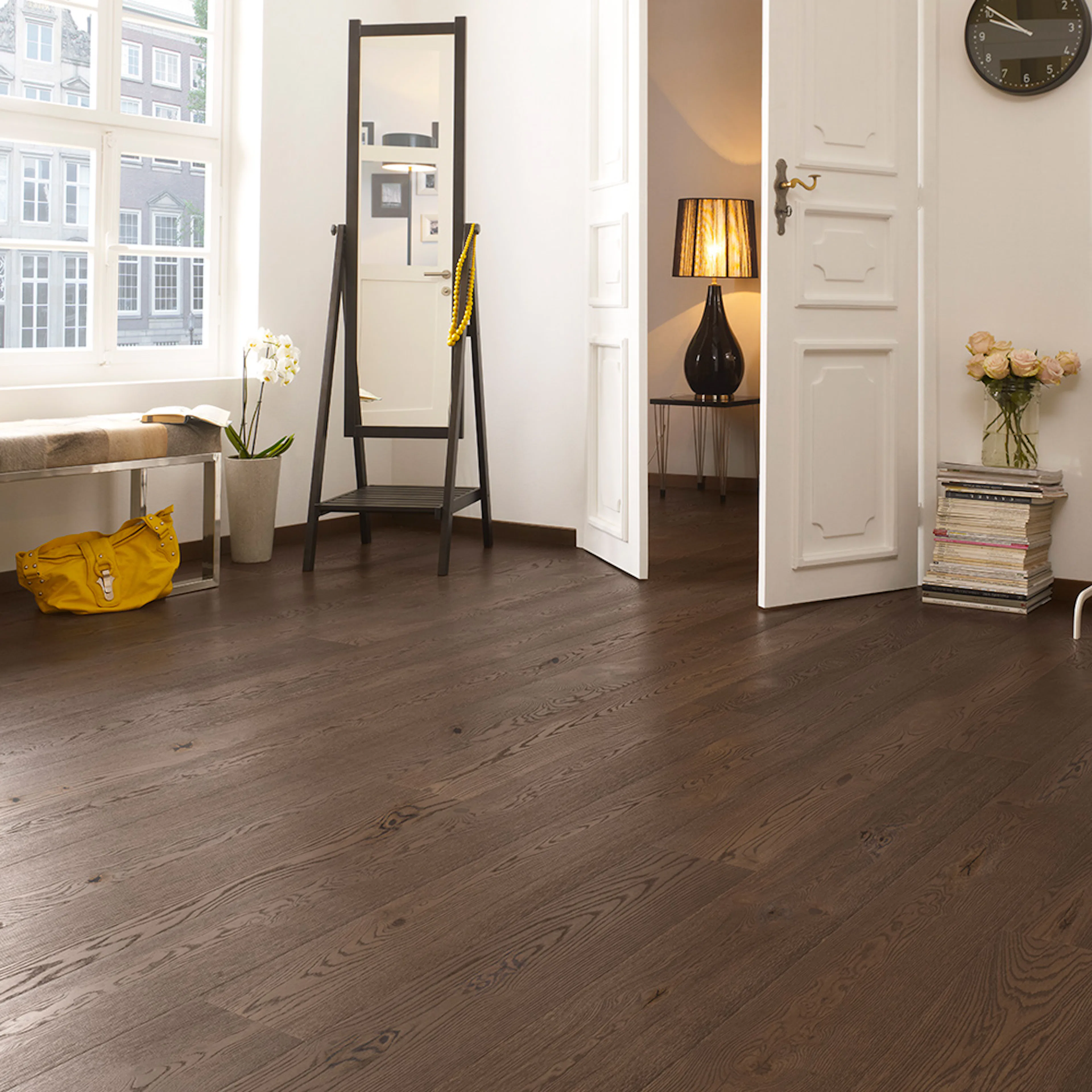 Parkett Tarkett Heritage Eik Old Brown 1-stav Hardvoksoljet