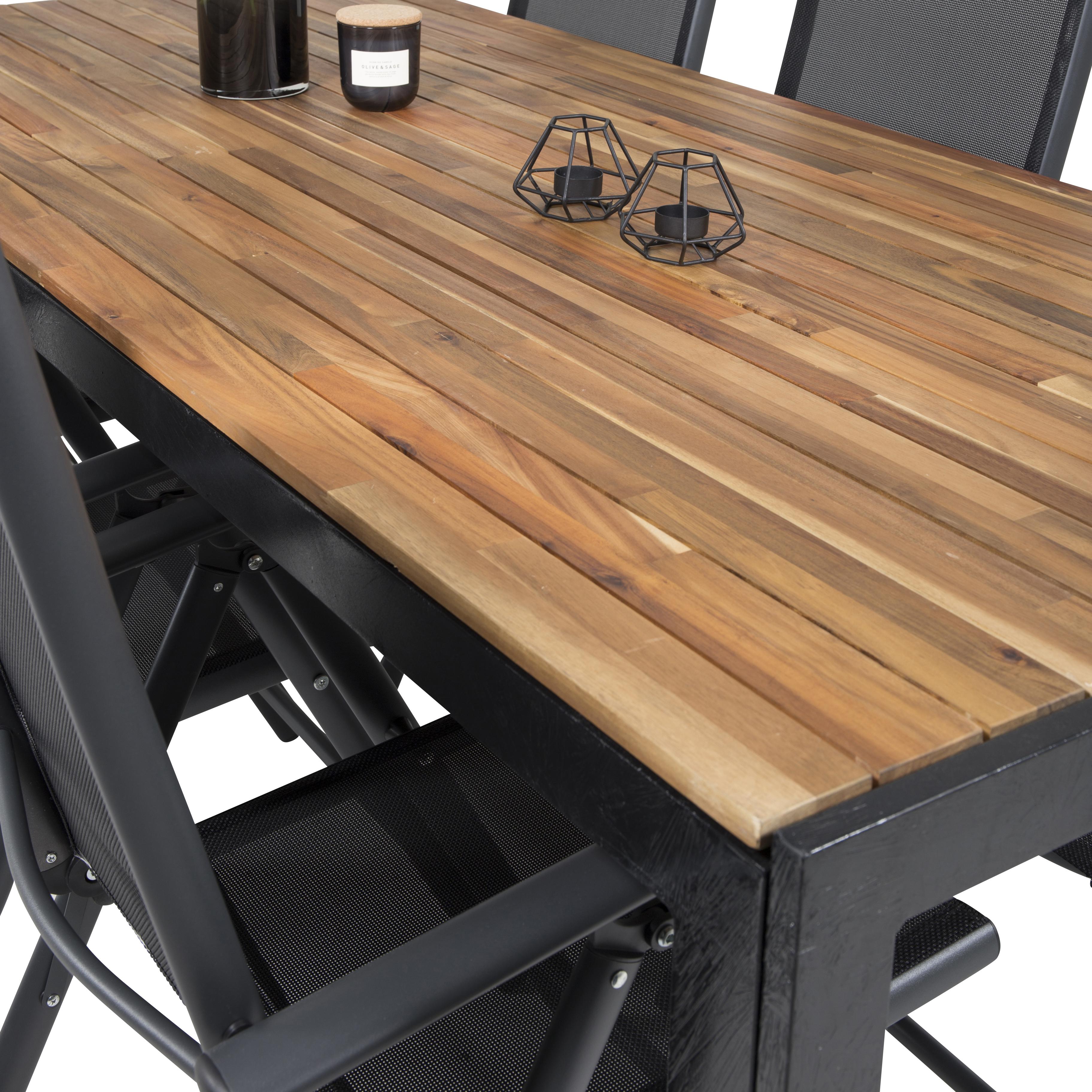 Spisegruppe Venture Home Berfin med 6 Bront Spisestoler