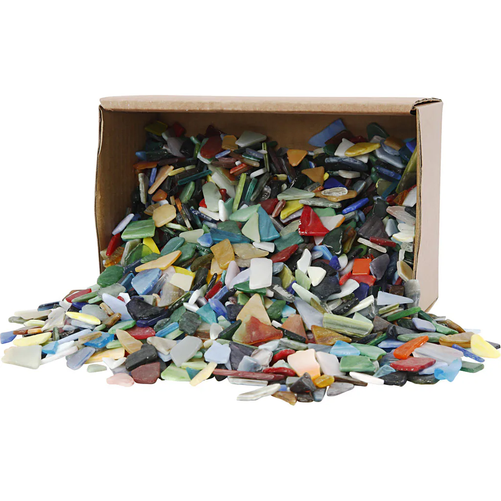 Glassmosaikk Creativ Company Ass Farger Str 8-20 mm 2 kg/1 Pk