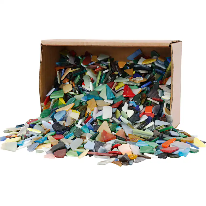 Glassmosaikk Creativ Company Ass Farger Str 8-20 mm 2 kg/1 Pk