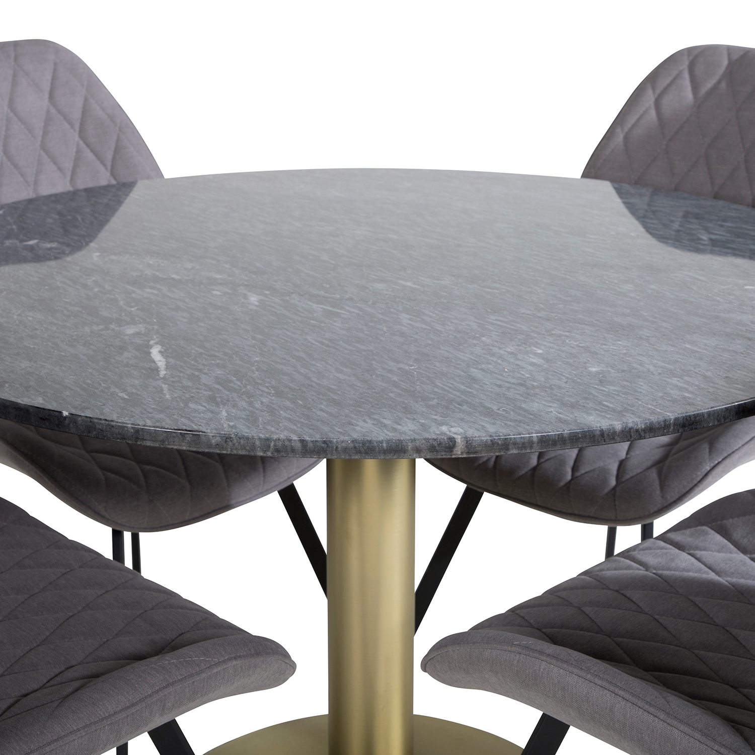 Spisegruppe Venture Home Estelle med 4 Geneva Stoler Polyester