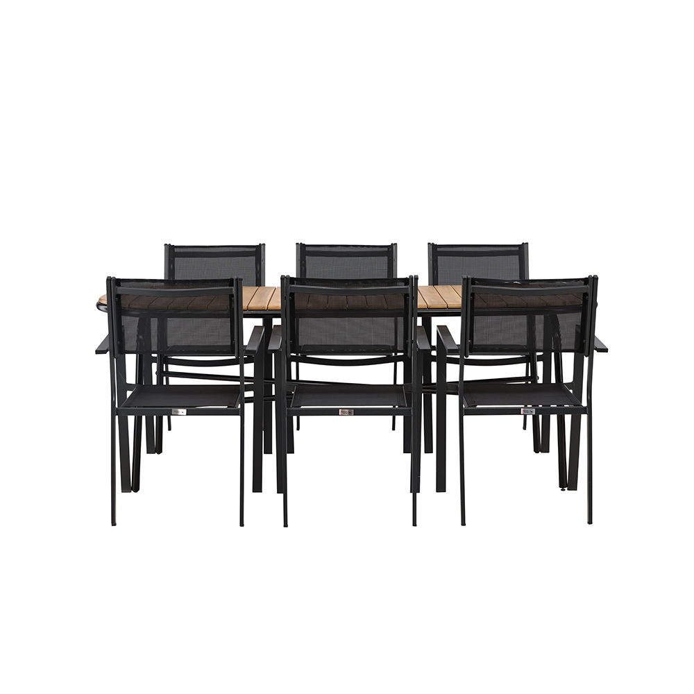 Spisegruppe Venture Home Holmbeck Bord med 6 Copacabana Stoler